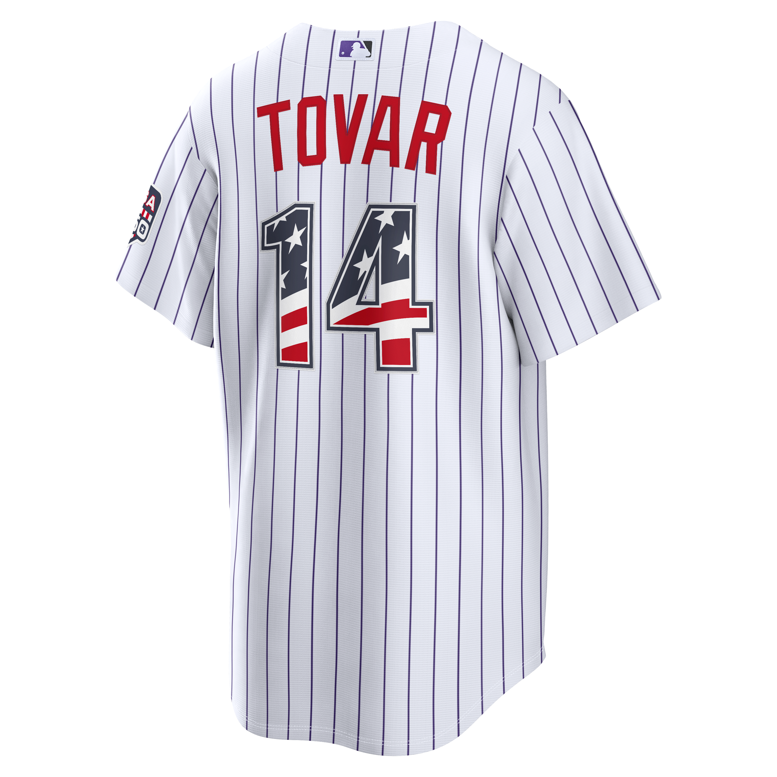 Fourth of July Colorado Rockies Ezequiel Tovar White USA 250 Stadium Jersey - Image 4