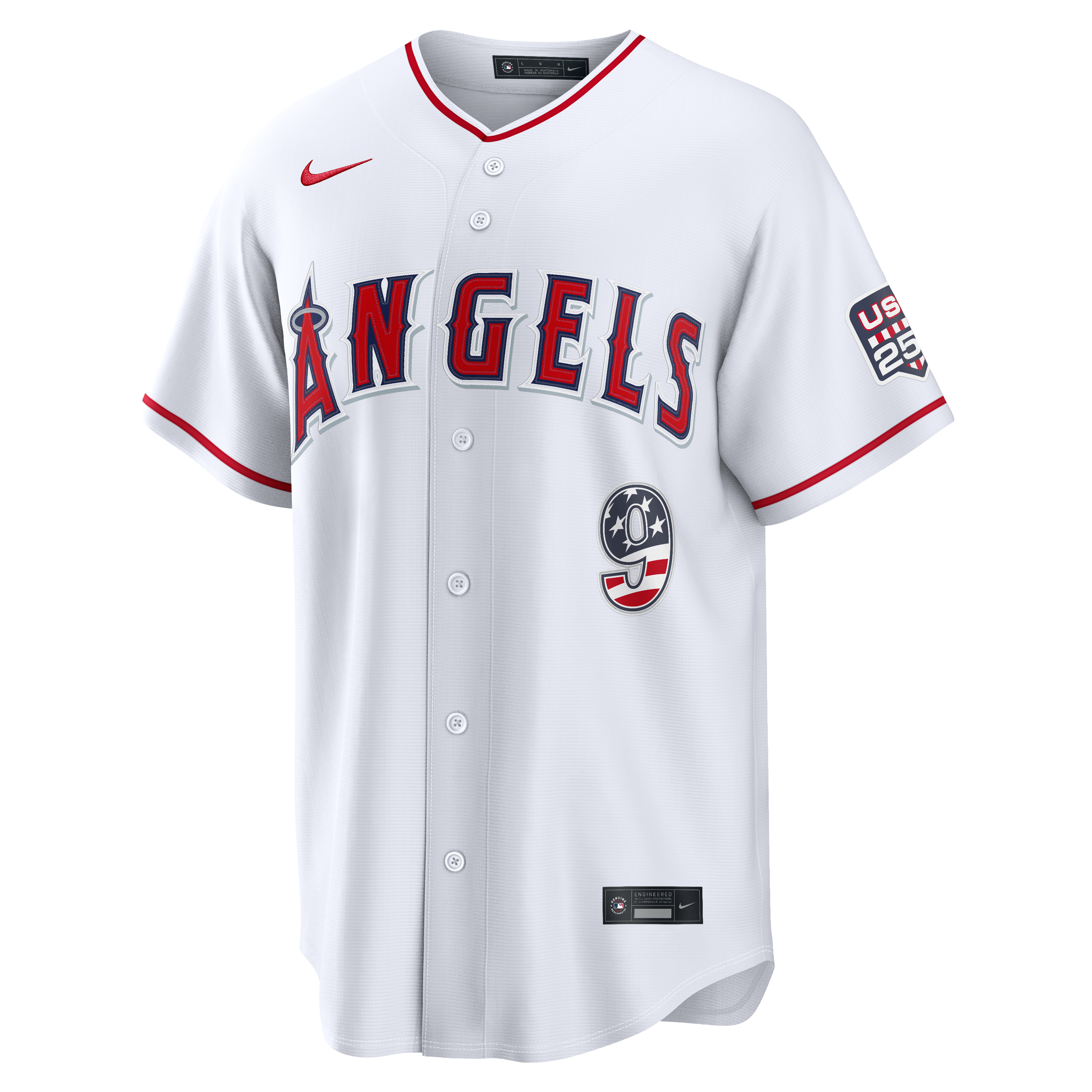 Fourth of July Los Angeles Angels Zach Neto White USA 250 Stadium Jersey - Image 3