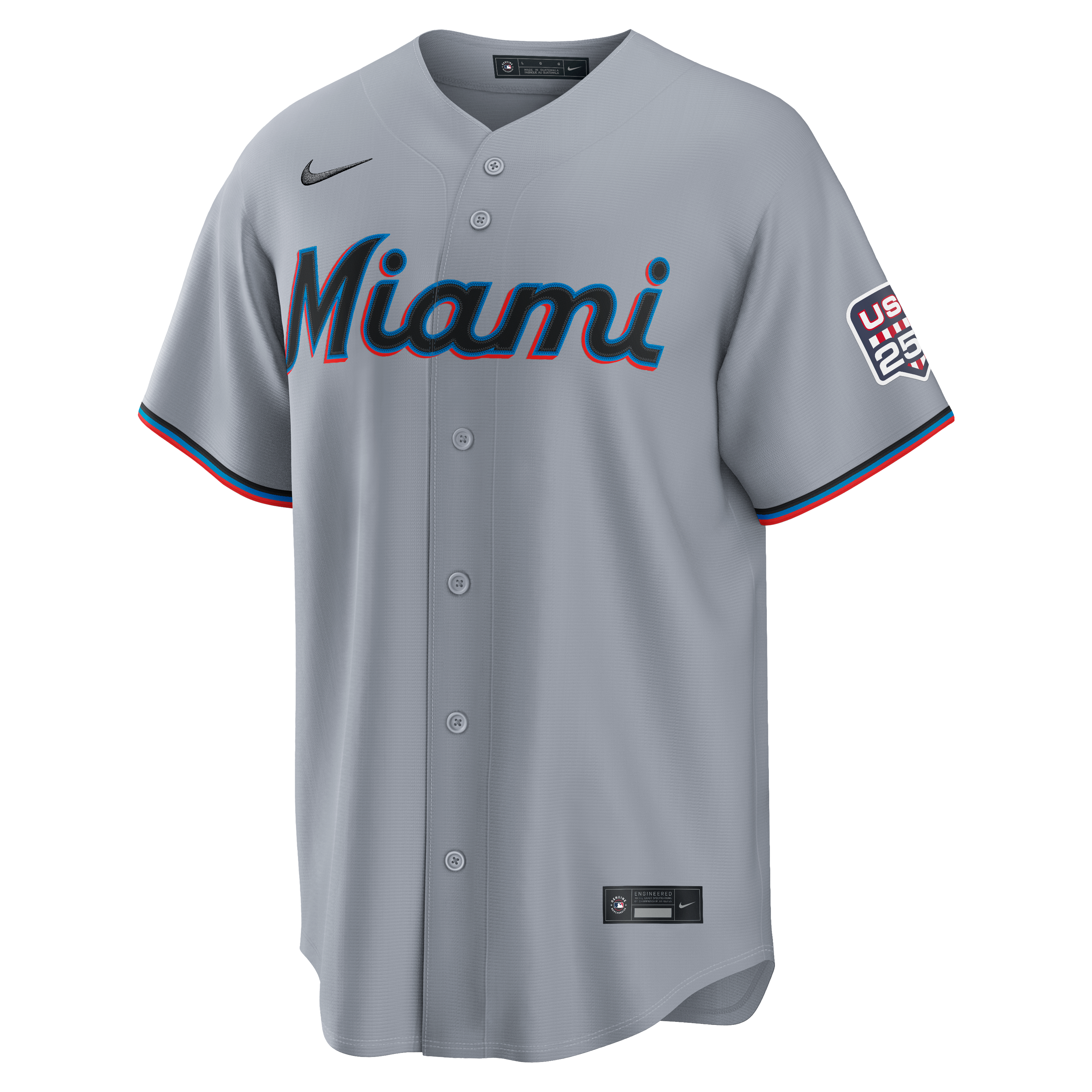 Fourth of July Miami Marlins Kyle Stowers Gray USA 250 Stadium Jersey - Image 3