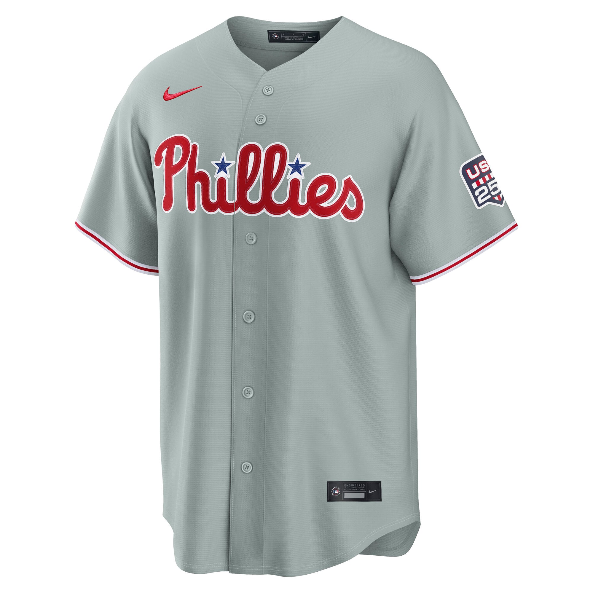 Fourth of July Philadelphia Phillies Trea Turner Gray USA 250 Stadium Jersey - Image 3