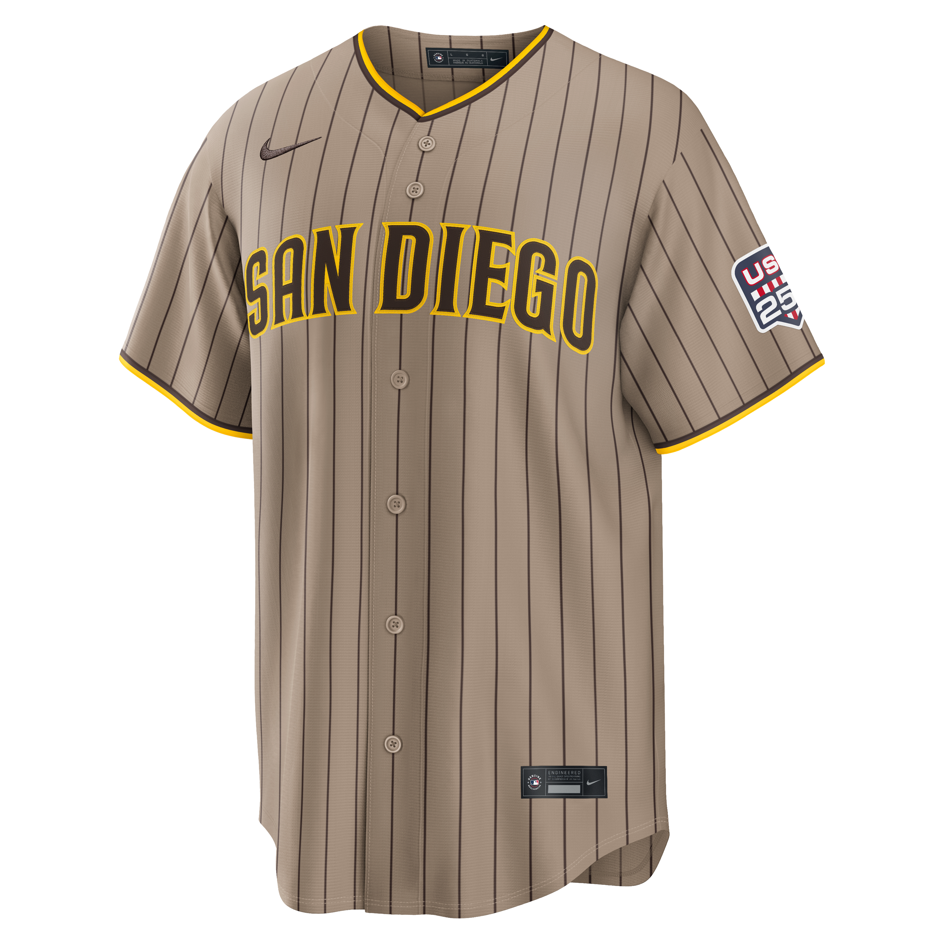 Fourth of July San Diego Padres Manny Machado Sand USA 250 Stadium Jersey - Image 3