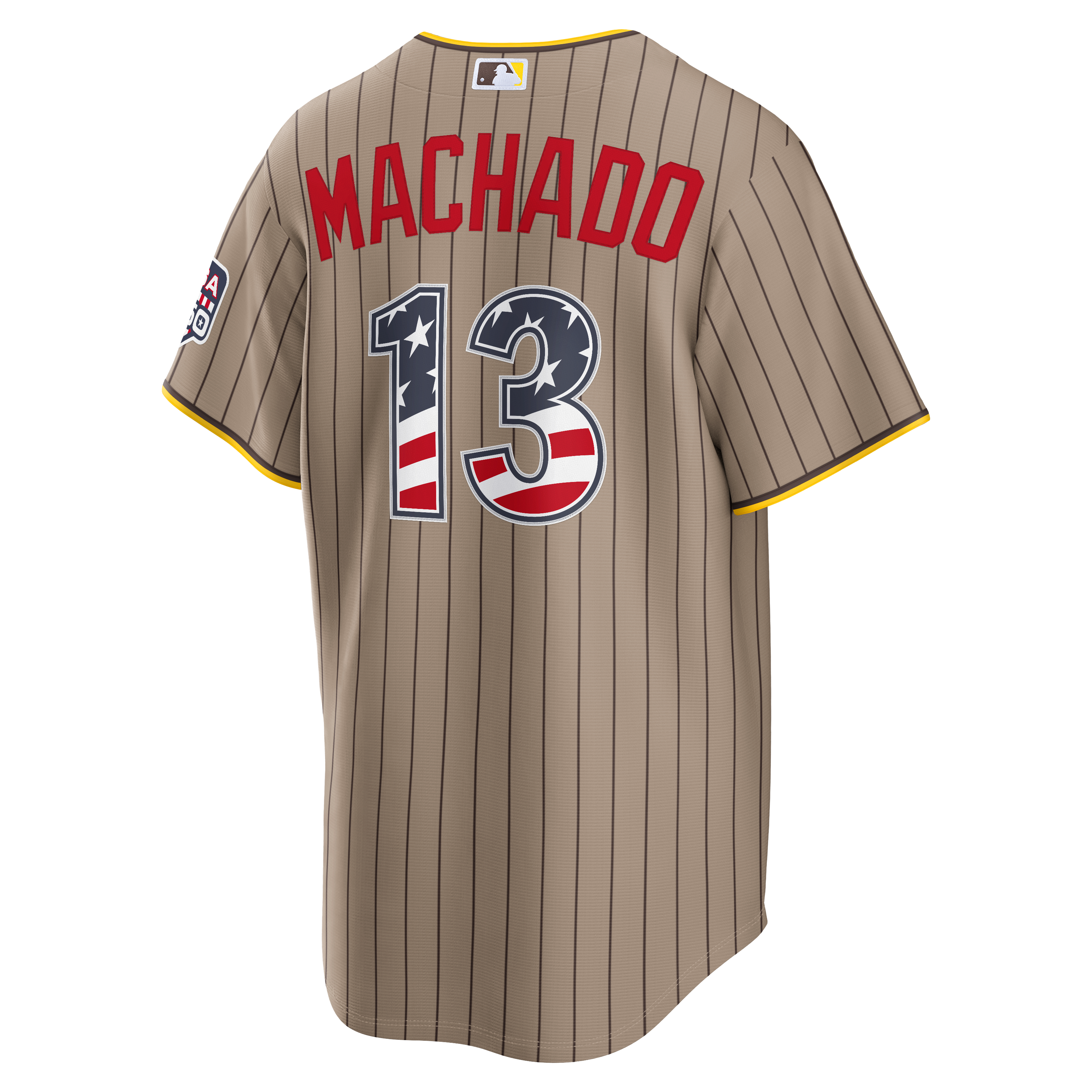 Fourth of July San Diego Padres Manny Machado Sand USA 250 Stadium Jersey - Image 4