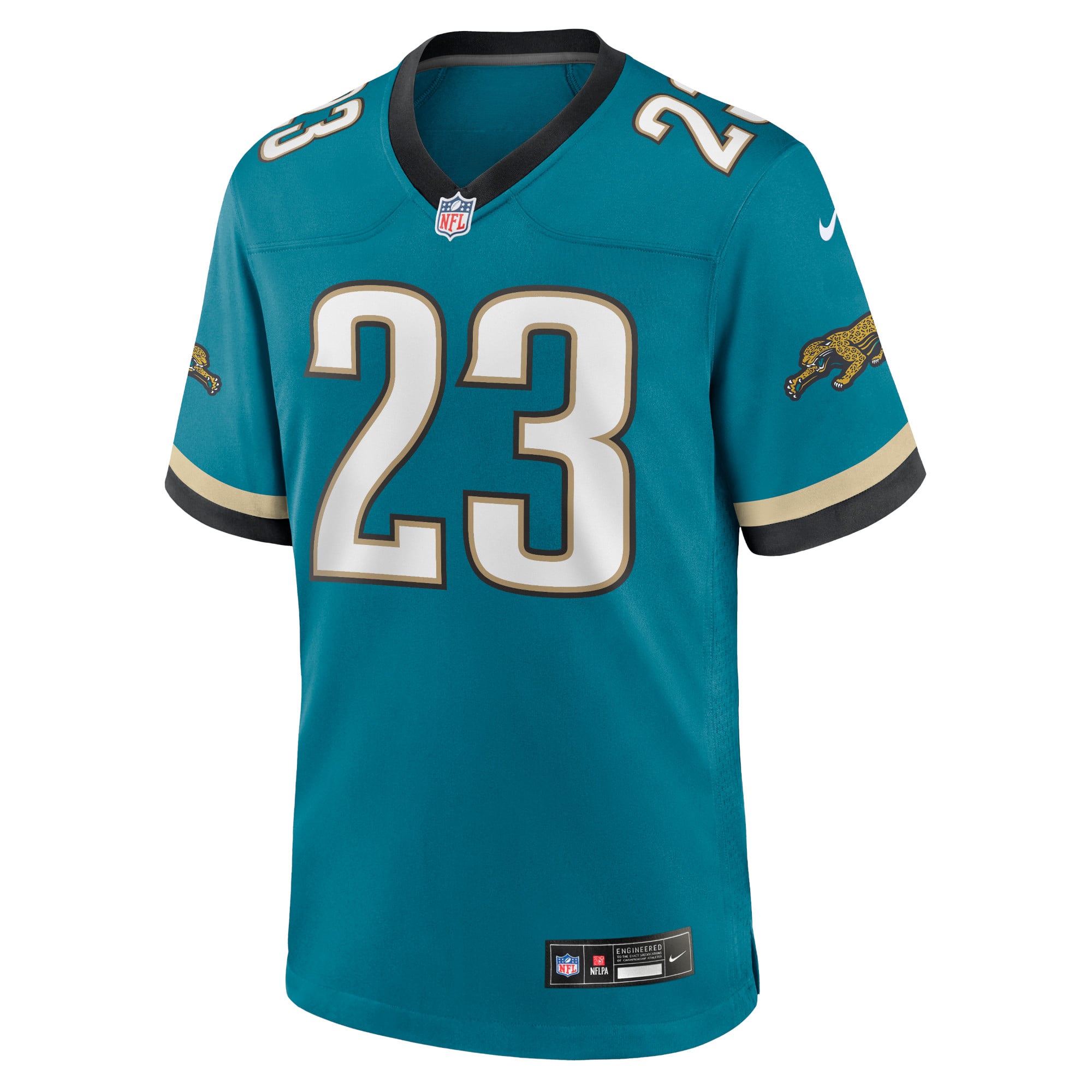 Foye Oluokun Jacksonville Jaguars Prowler Throwback Player Game Jersey - Teal - Image 3