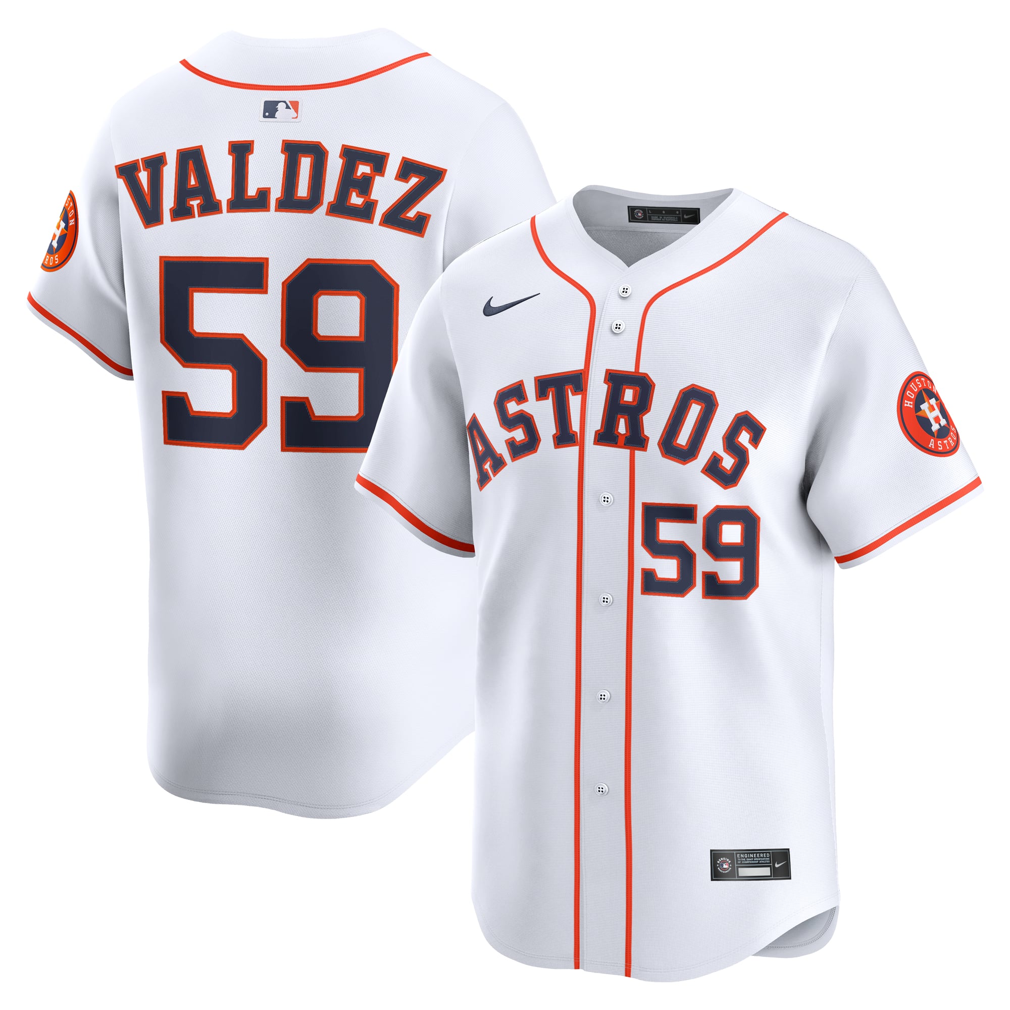 Framber Valdez Houston Astros Home Limited Player Jersey - White - Image 2