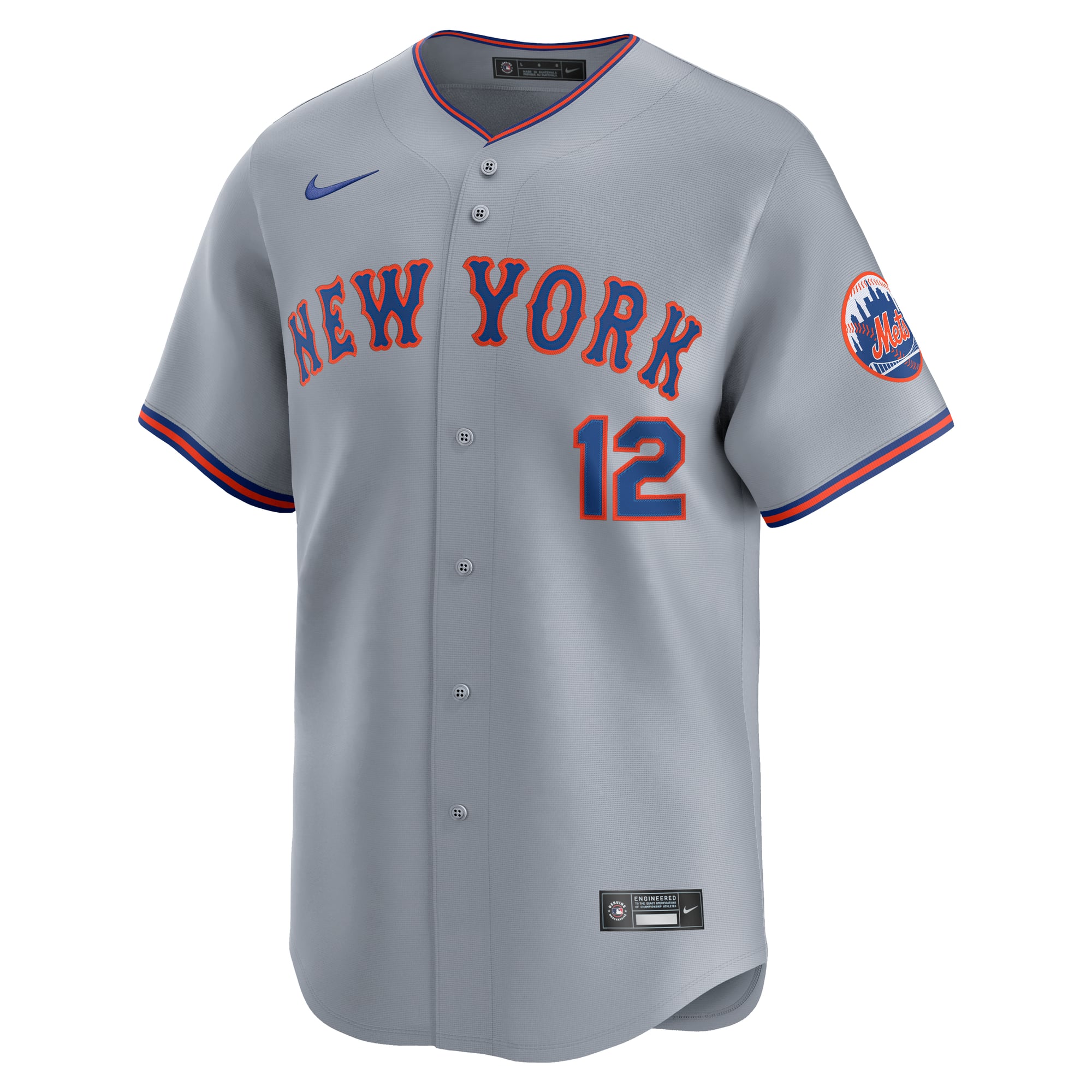 Francisco Lindor New York Mets Alternate Limited Jersey - Gray - Image 3