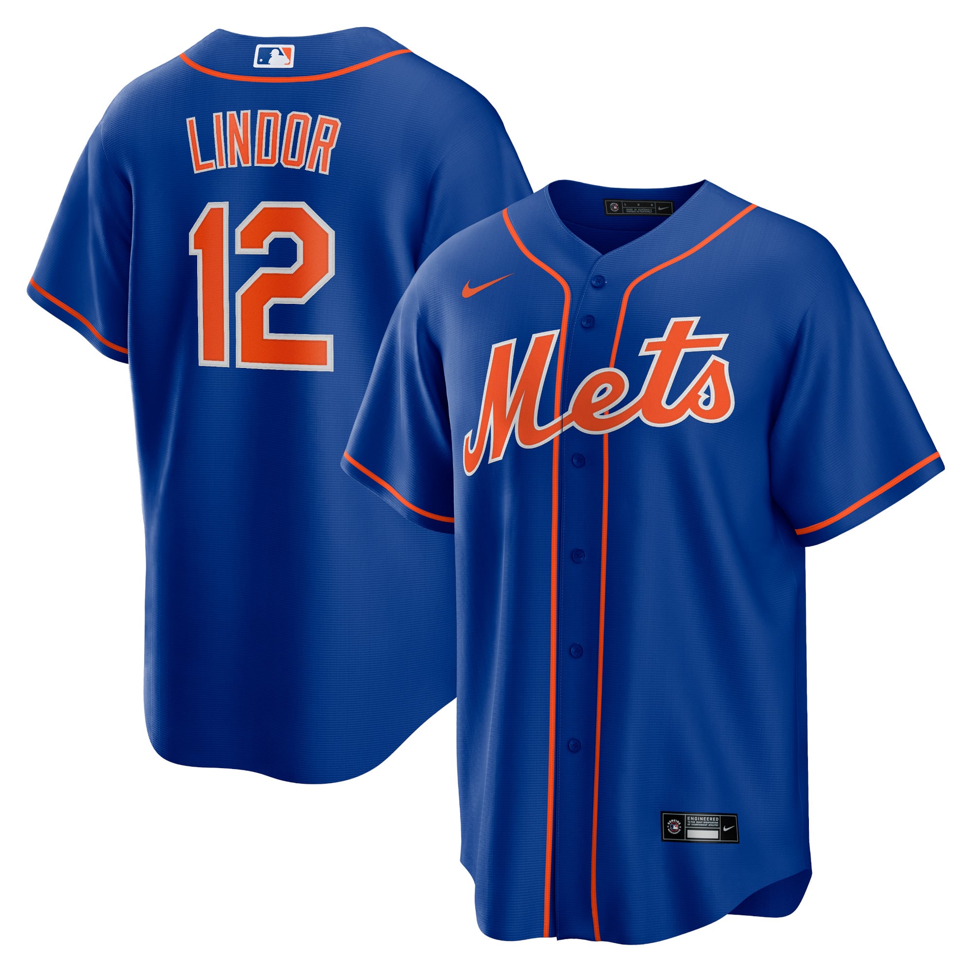 Francisco Lindor New York Mets Big & Tall Alternate Player Jersey - Royal - Image 2