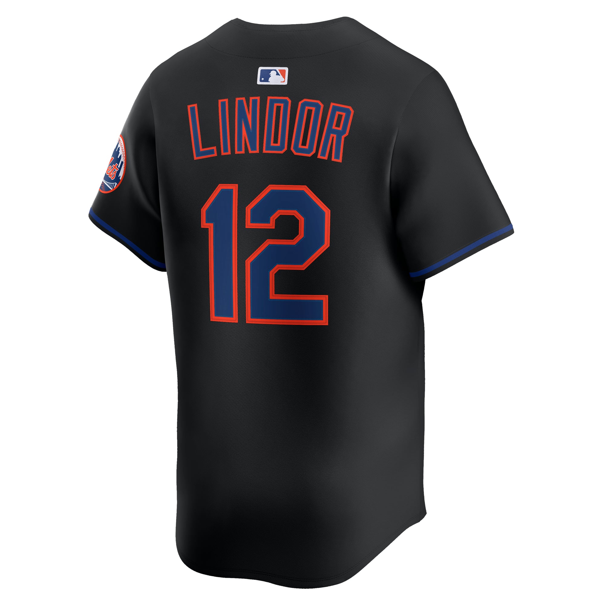 Francisco Lindor New York Mets Home Limited Jersey - Black - Image 4