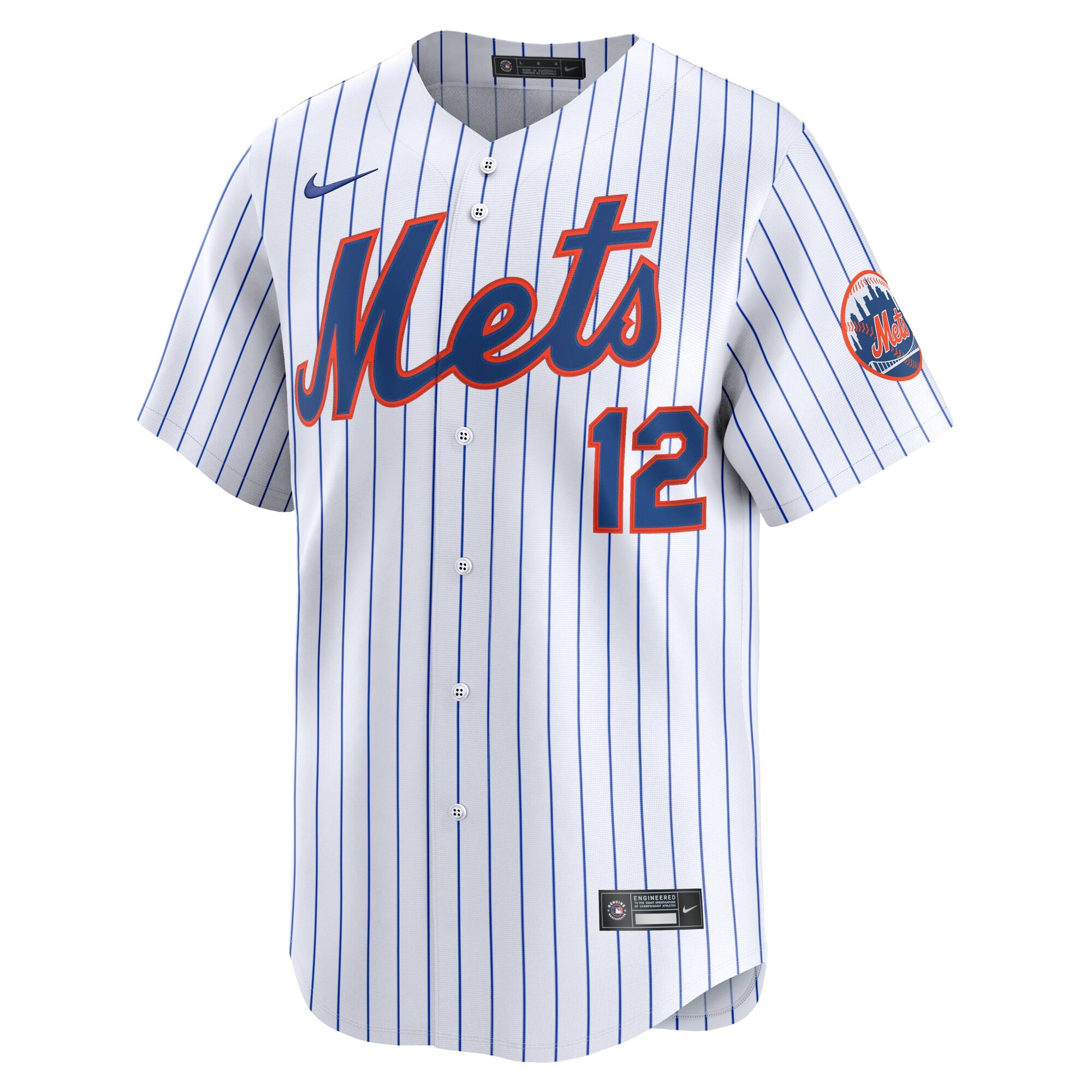 Francisco Lindor New York Mets Home Limited Jersey - White - Image 8