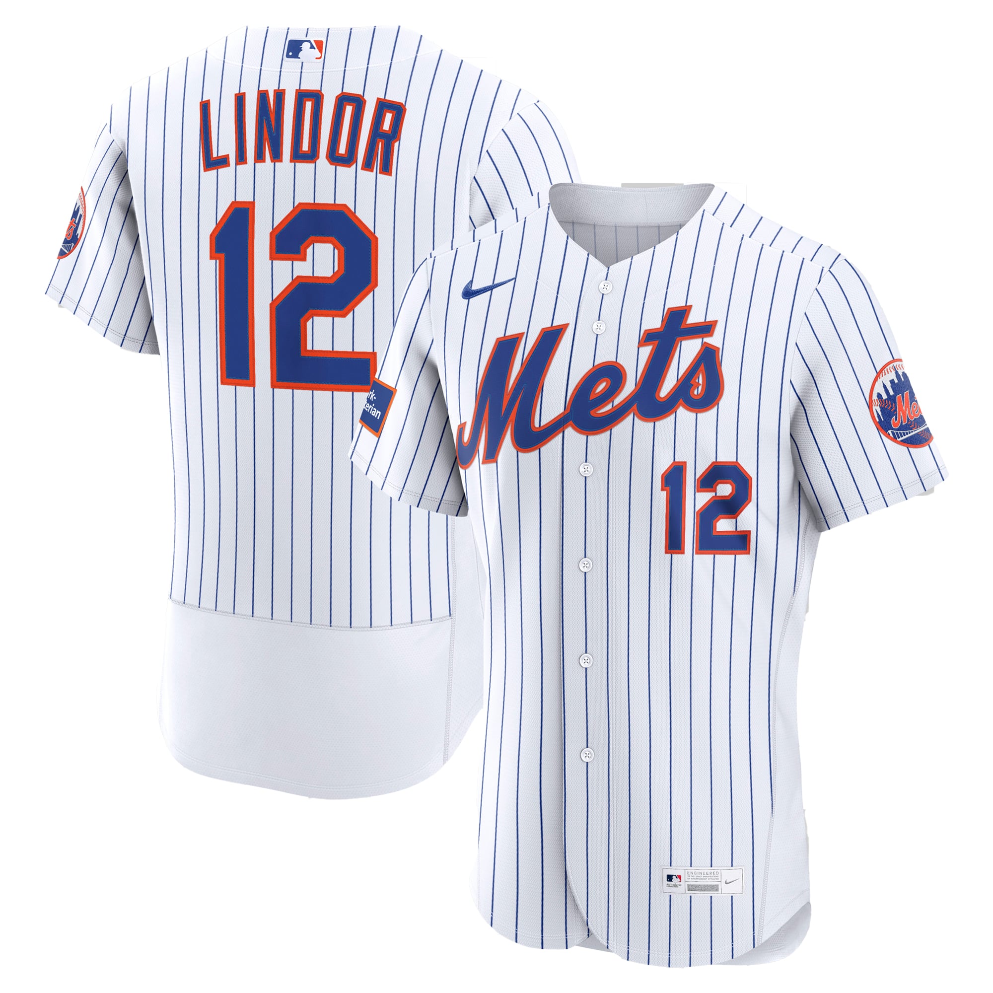Francisco Lindor New York Mets Home Sponsor Patch Jersey - White
