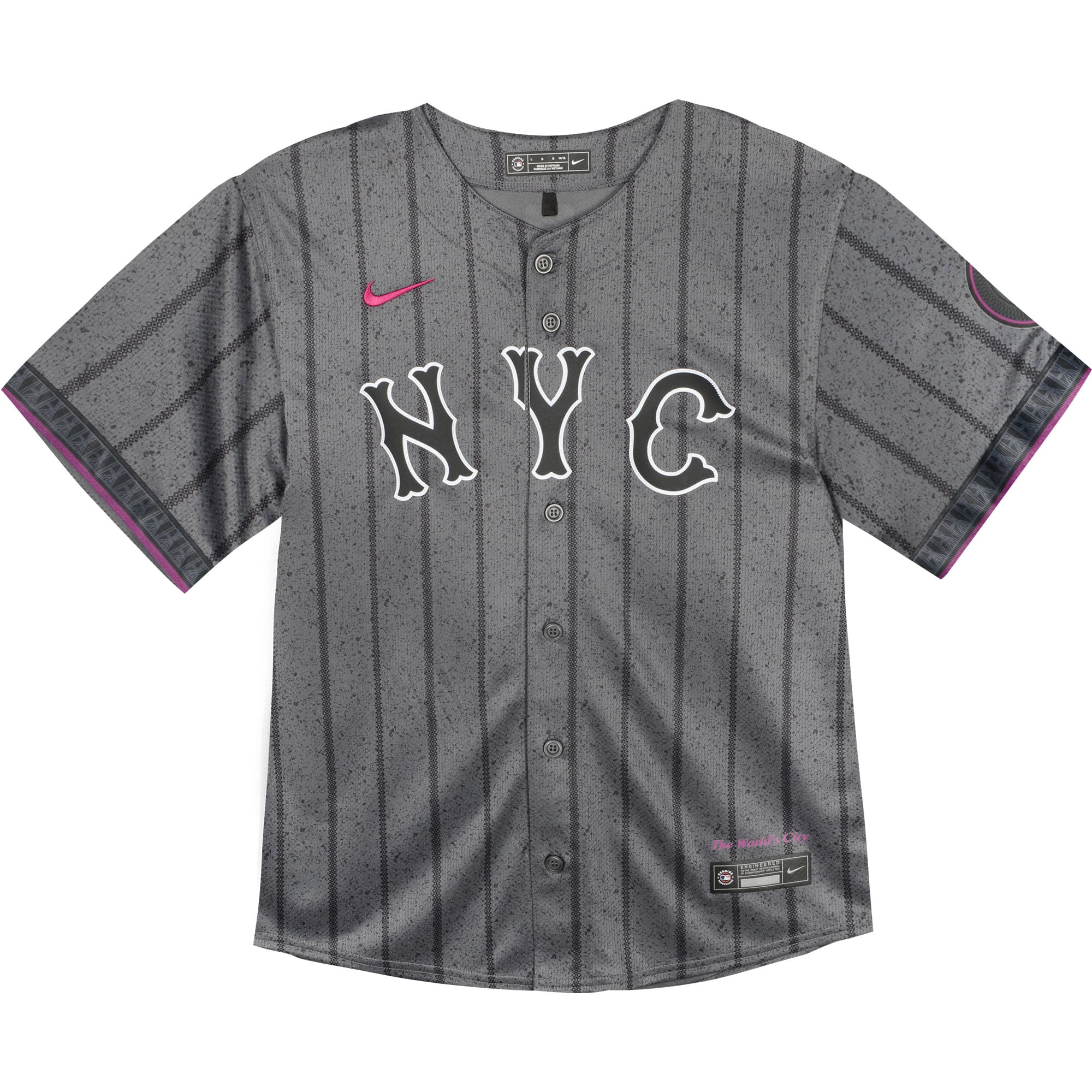 Francisco Lindor New York Mets Toddler 2024 City Connect Limited Player Jersey - Graphite - Image 3