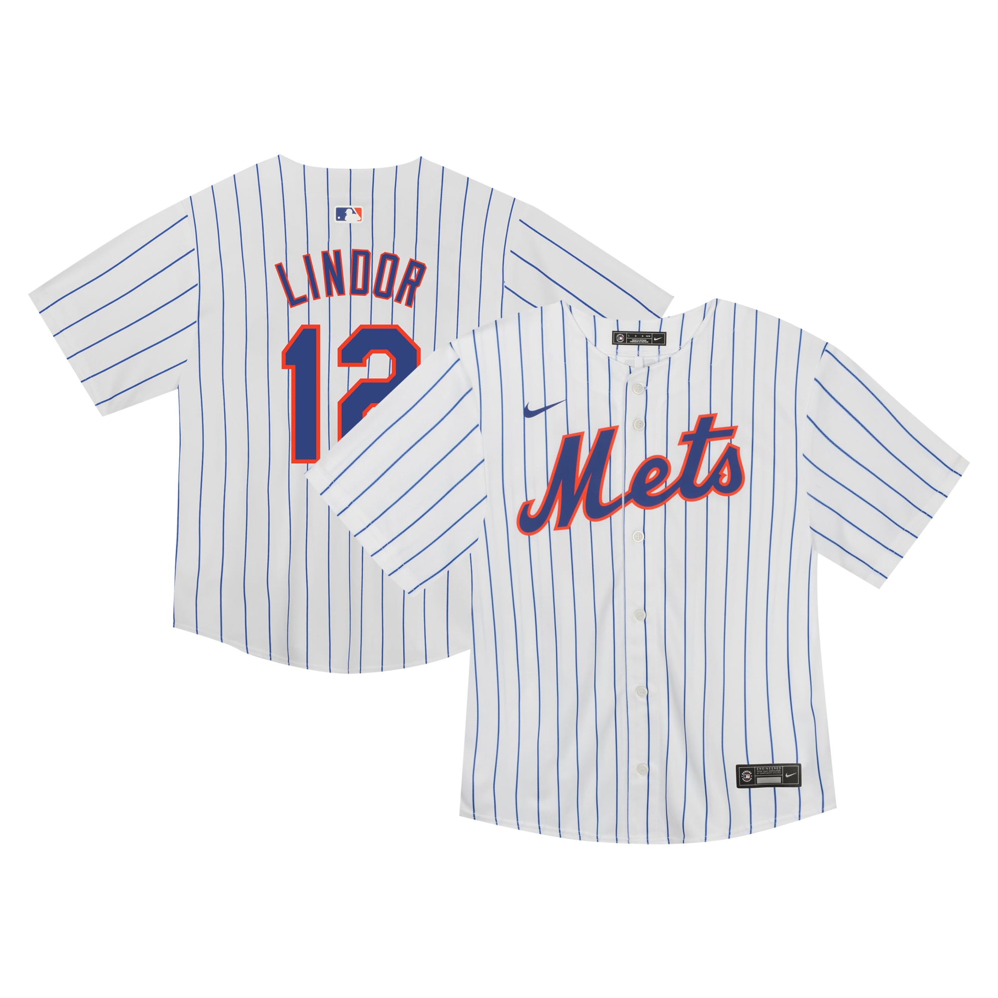 Francisco Lindor New York Mets Toddler Game Jersey - White - Image 2