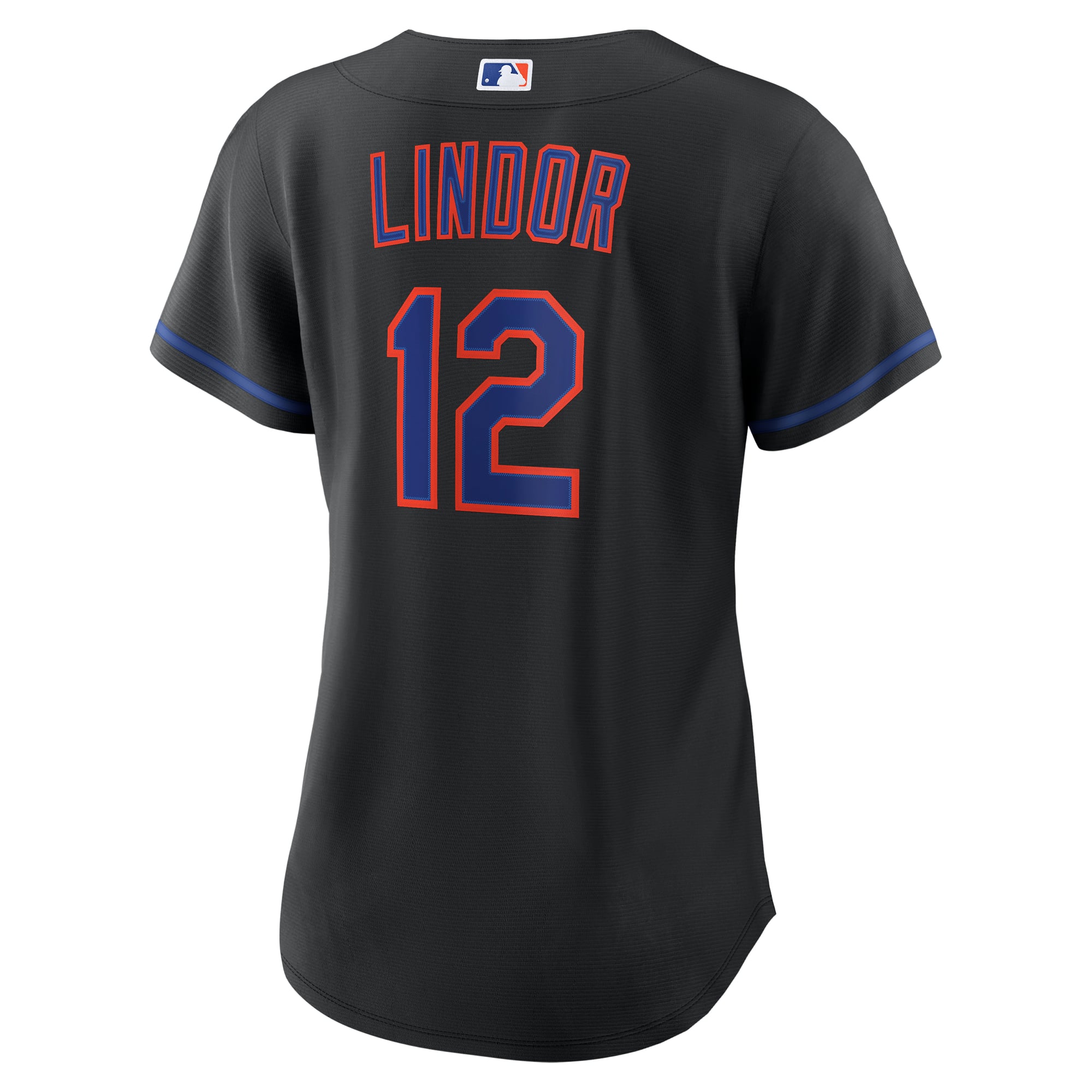 Francisco Lindor New York Mets Women's Home Jersey - Black - Image 4