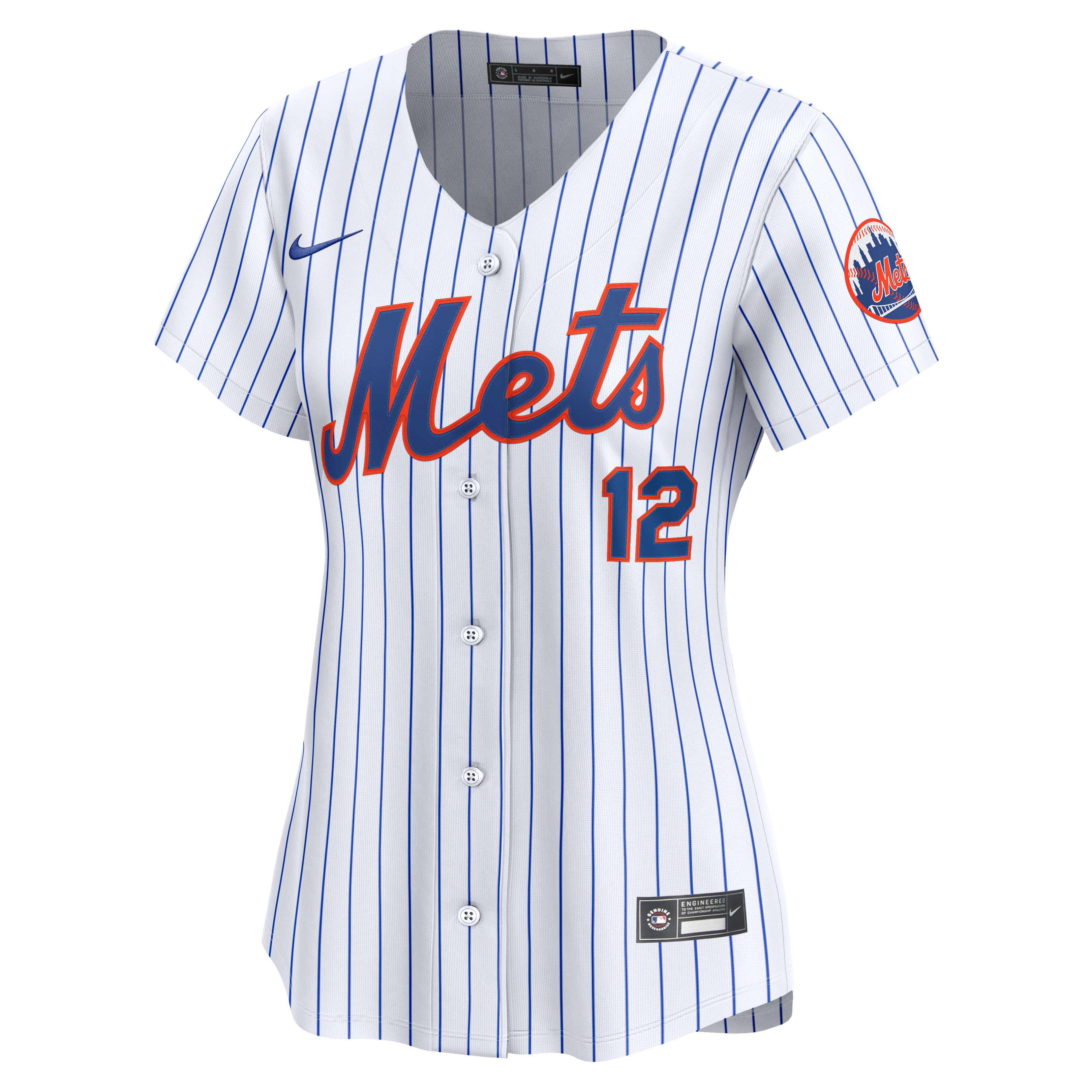 Francisco Lindor New York Mets Women's Home Limited Jersey - White - Image 2
