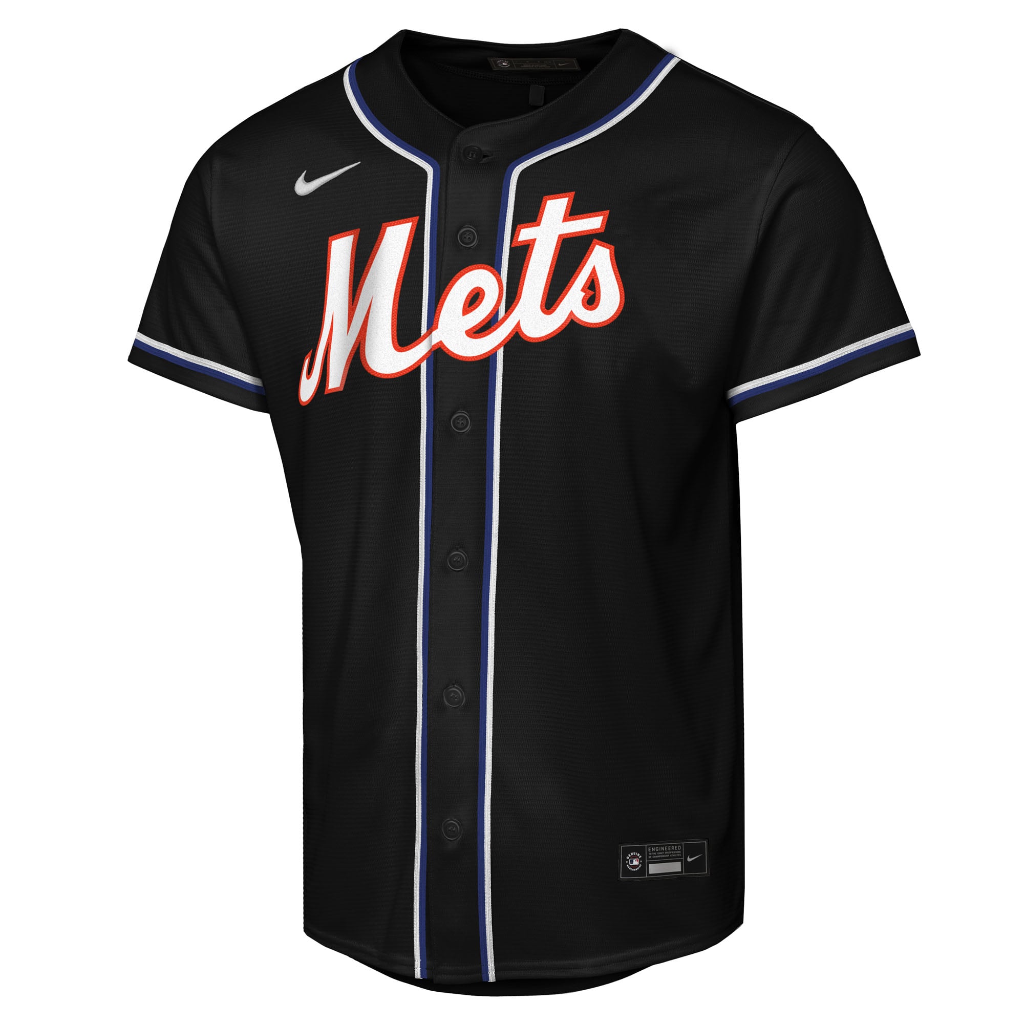 Francisco Lindor New York Mets Youth Fashion Player Jersey - Black - Image 3