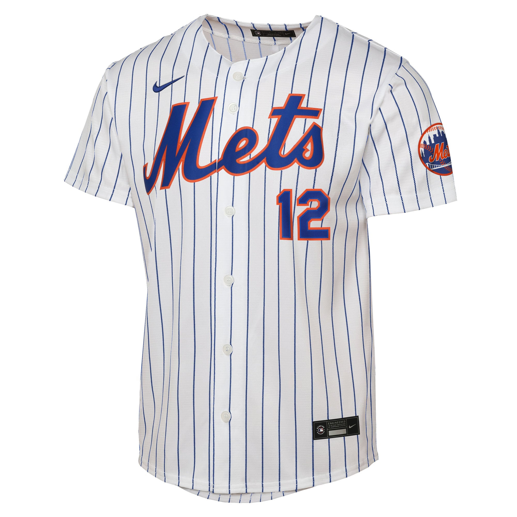 Francisco Lindor New York Mets Youth Road Stadium Player Jersey - White - Image 3