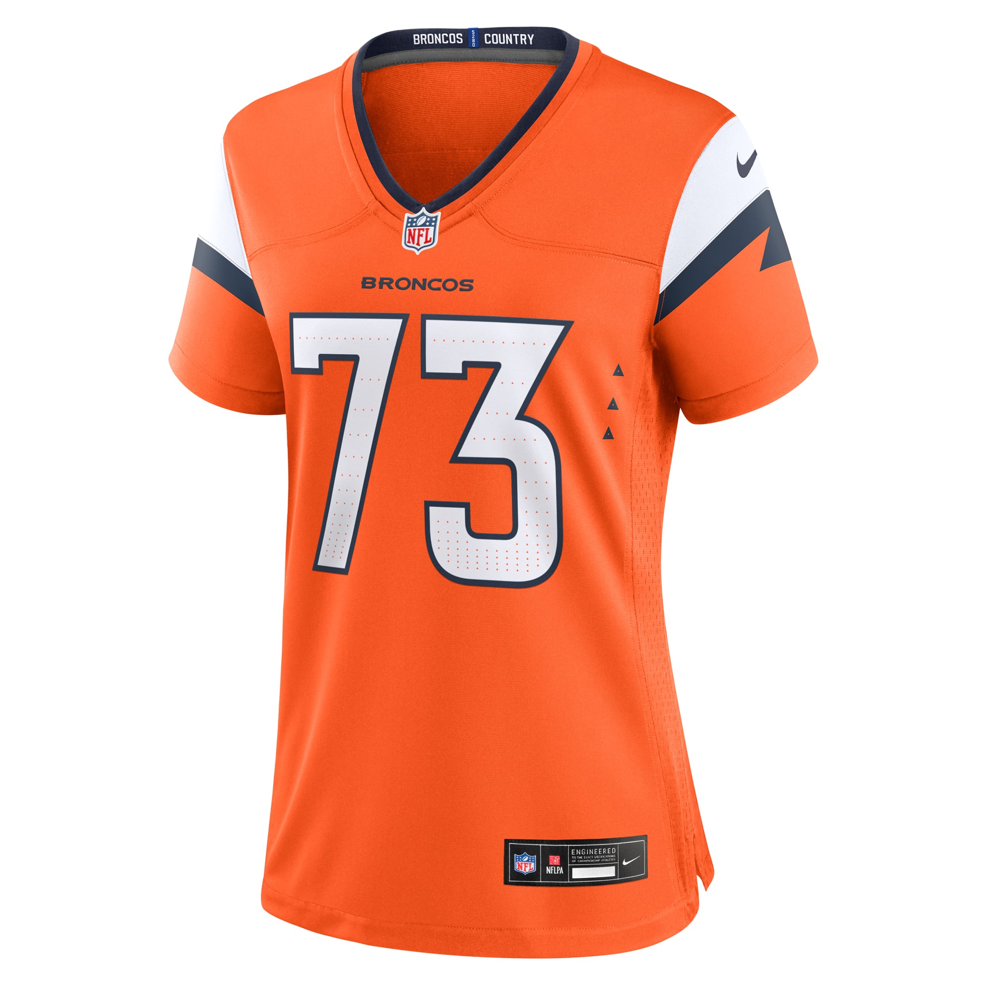 Frank Crum Denver Broncos Women's Team Game Jersey - Orange - Image 3