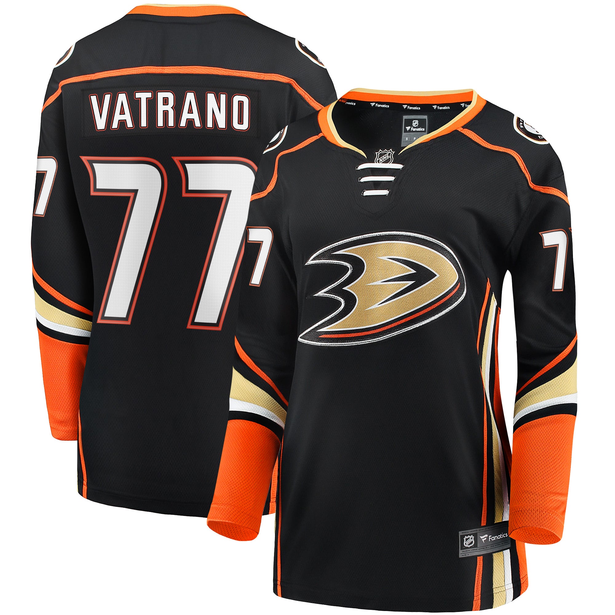 Frank Vatrano Anaheim Ducks Women's Home Breakaway Player Jersey - Black - Image 2