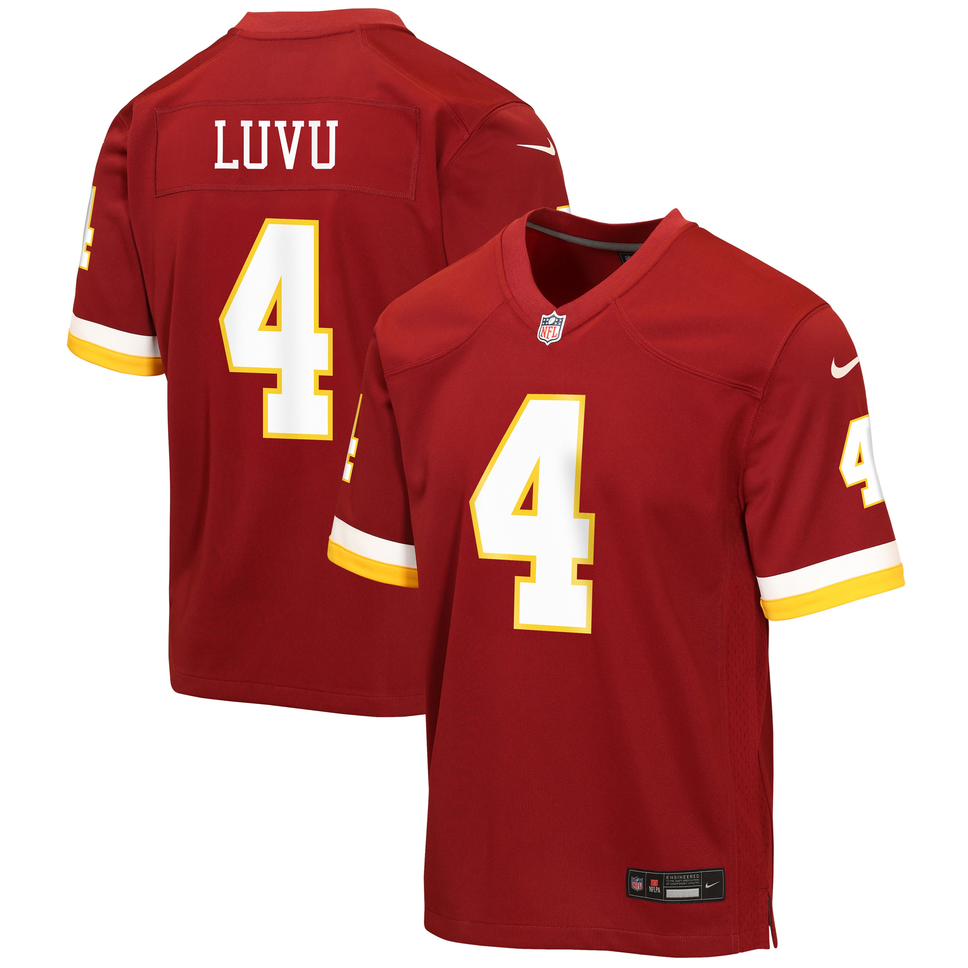 Frankie Luvu Washington Commanders Youth Game Jersey - Burgundy - Image 2