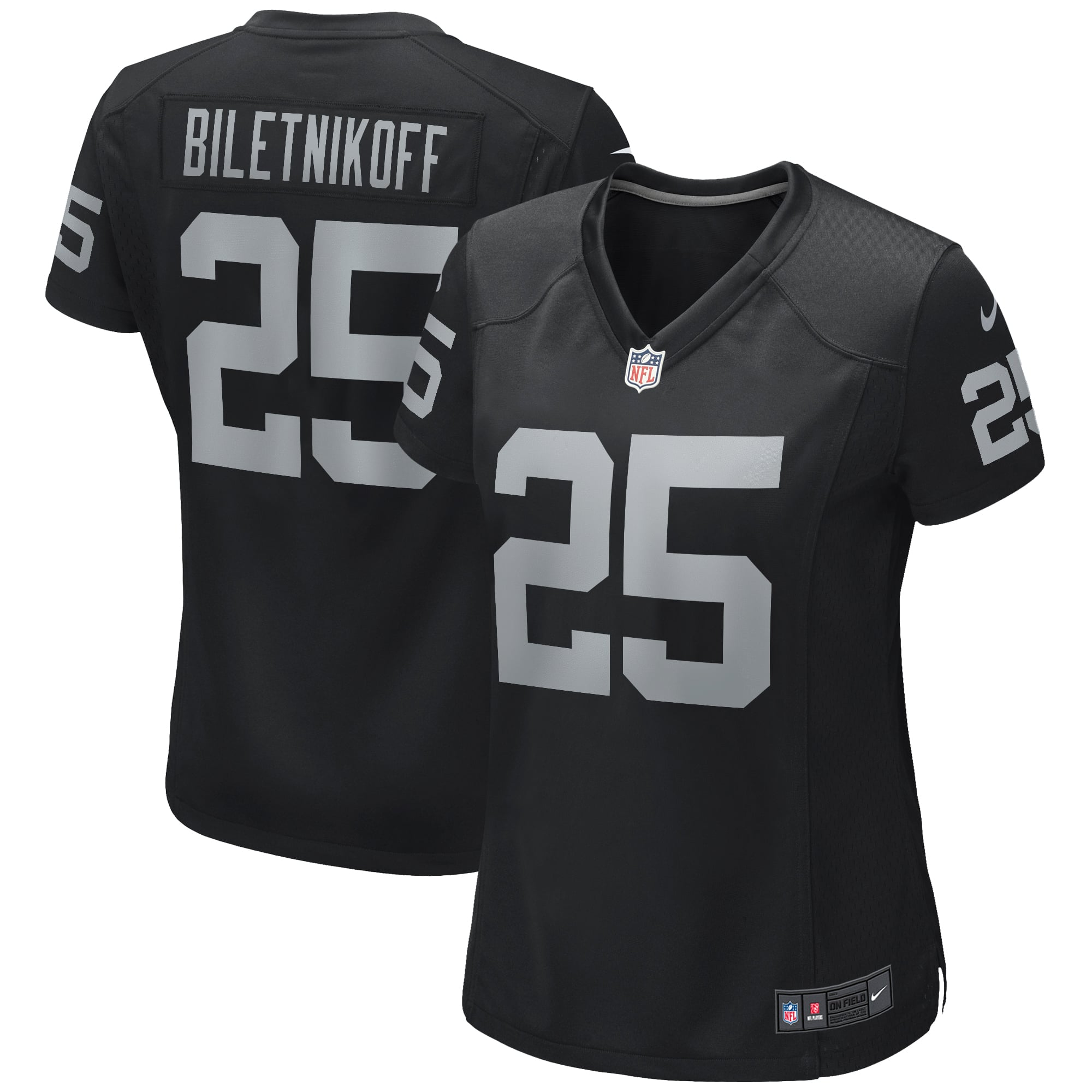 Fred Biletnikoff Las Vegas Raiders Women's Game Retired Player Jersey - Black - Image 2