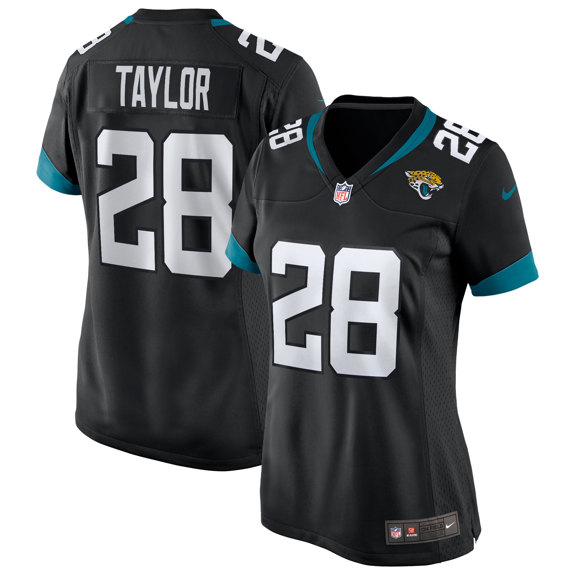 Fred Taylor Jacksonville Jaguars Women's Game Retired Player Jersey - Black - Image 2