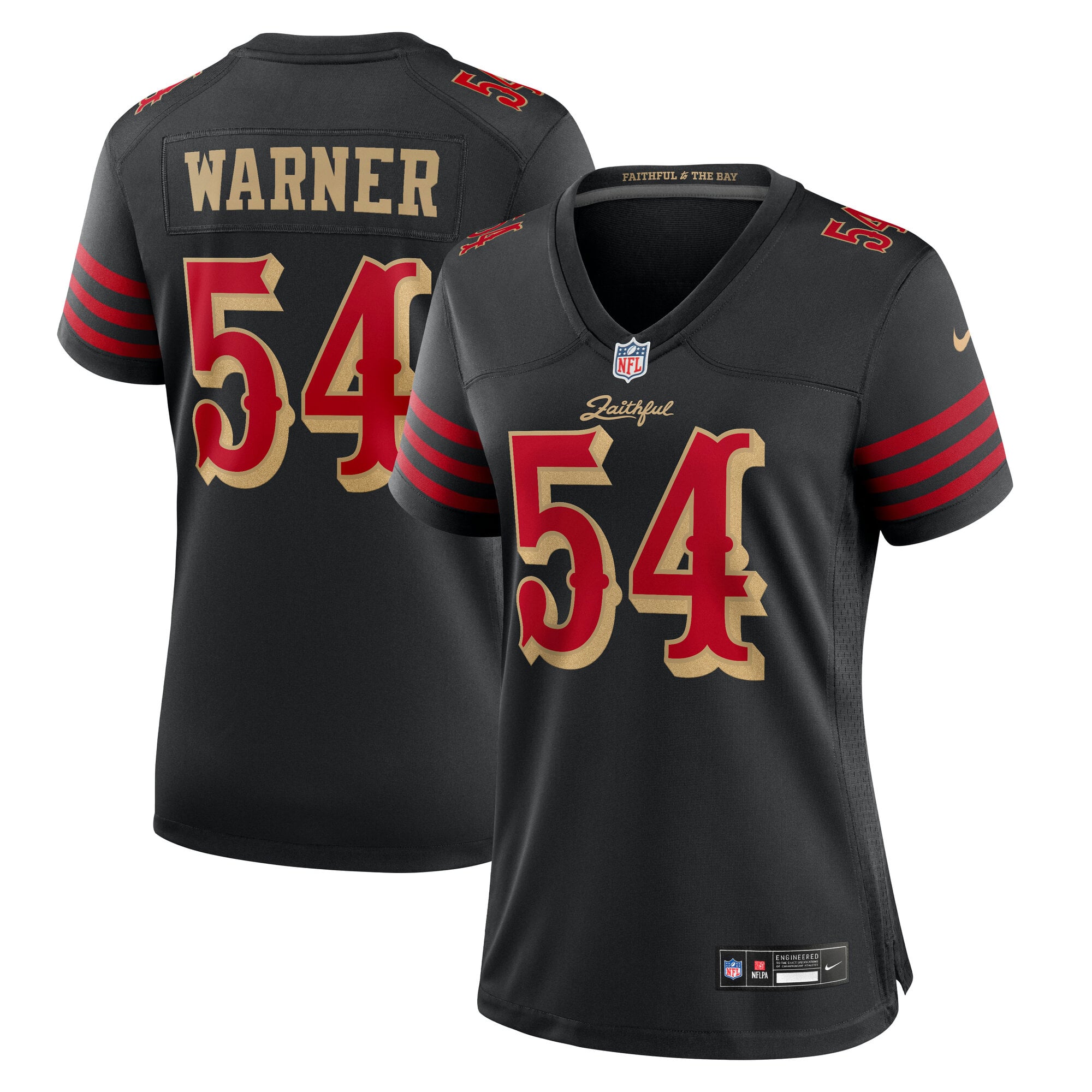 Fred Warner San Francisco 49ers Women's 2025 Rivalries Collection Game Jersey - Black - Image 2