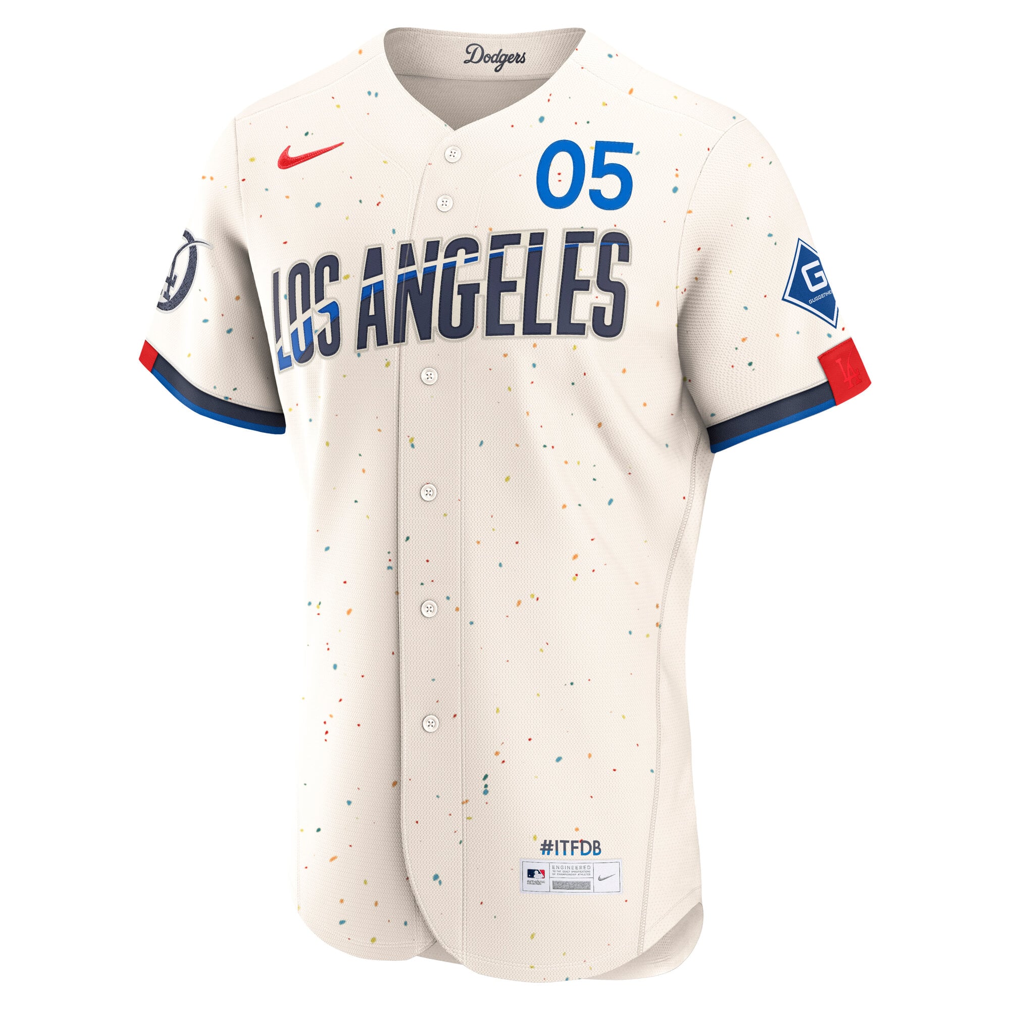 Freddie Freeman Los Angeles Dodgers City Connect Sponsor Patch Jersey - Cream - Image 3