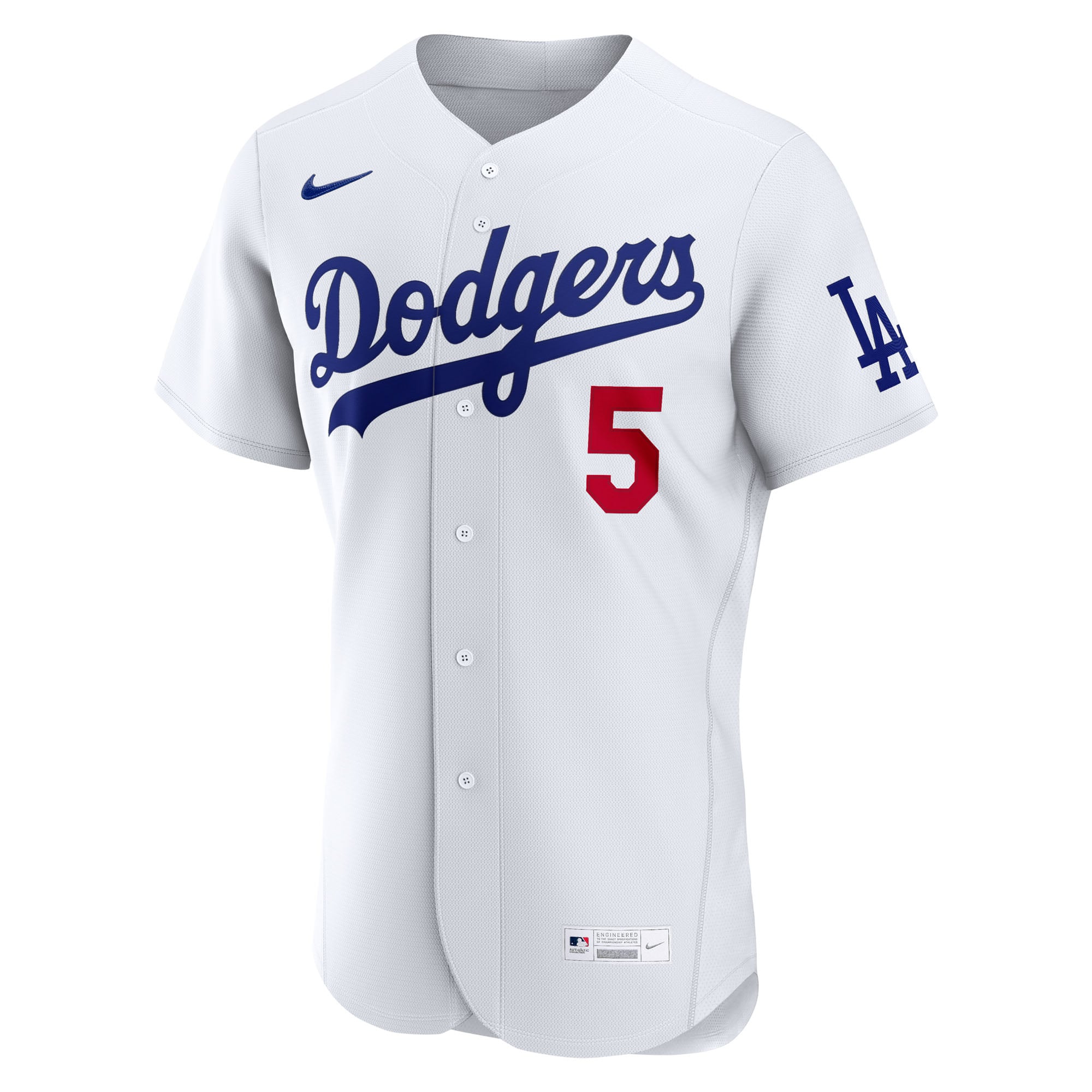 Freddie Freeman Los Angeles Dodgers Home Jersey - White - Image 3