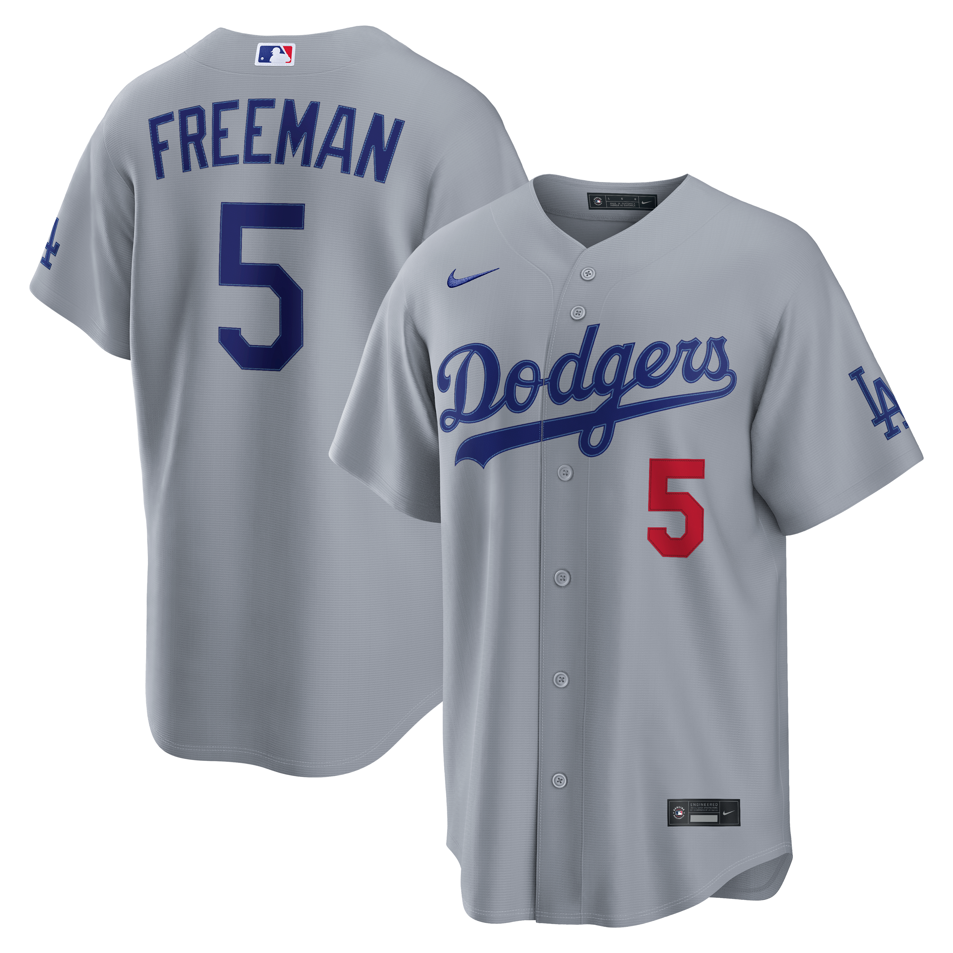 Freddie Freeman Los Angeles Dodgers Home Stadium Jersey - Gray