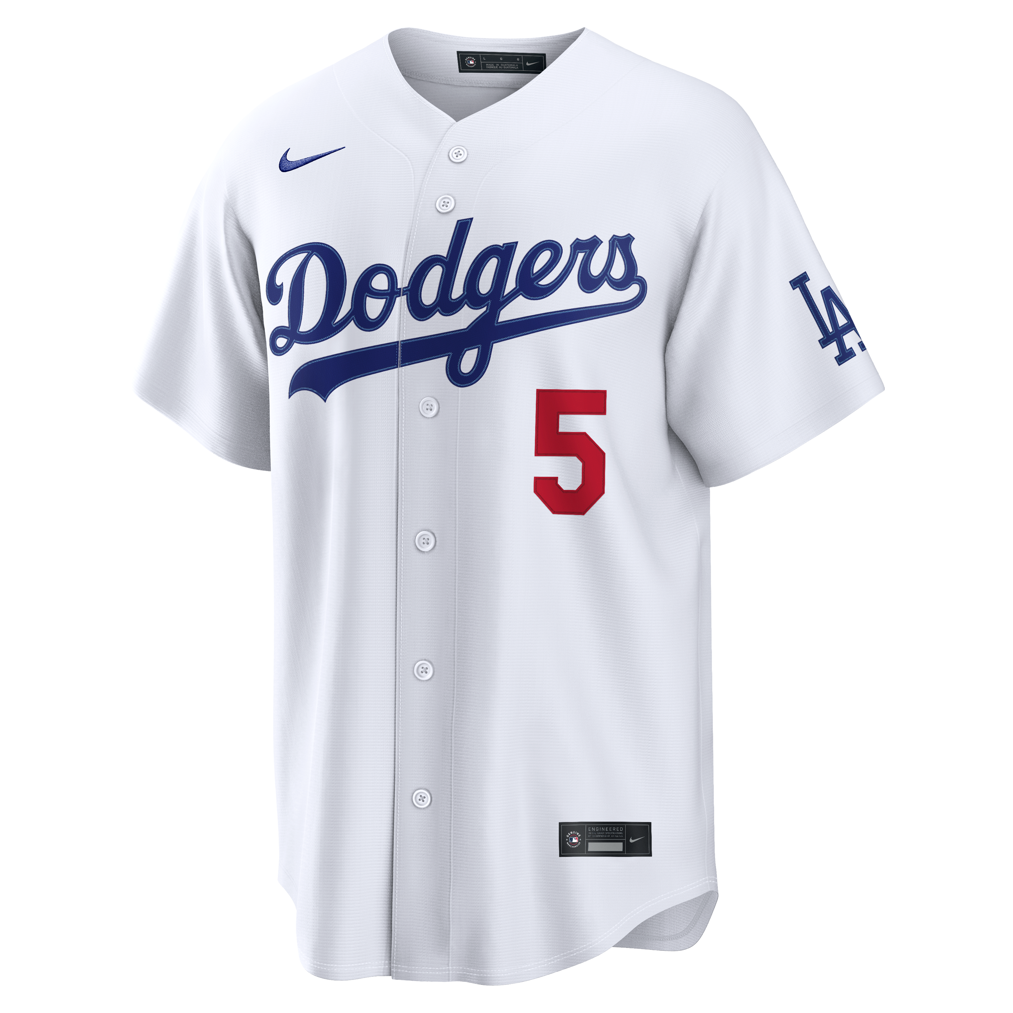 Freddie Freeman Los Angeles Dodgers Home Stadium Jersey - White - Image 3