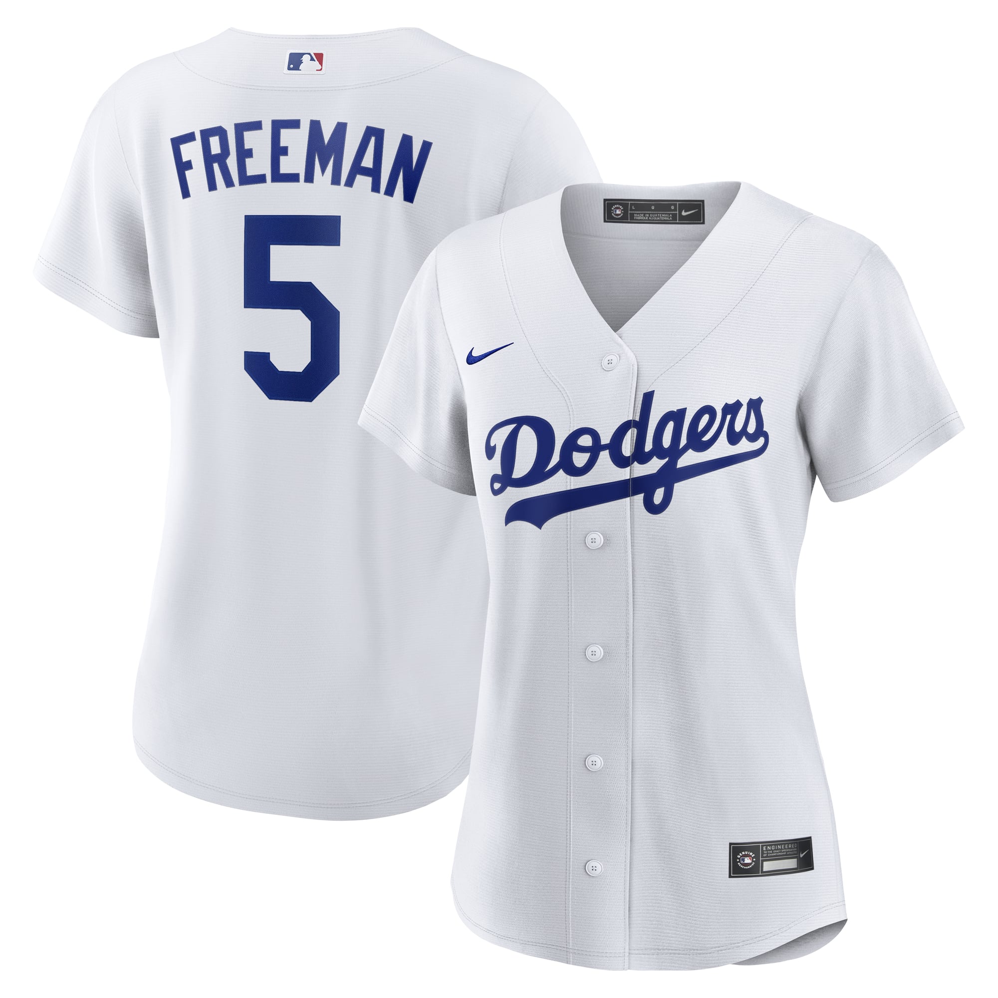 Freddie Freeman Los Angeles Dodgers Women's Home Jersey - White - Image 2