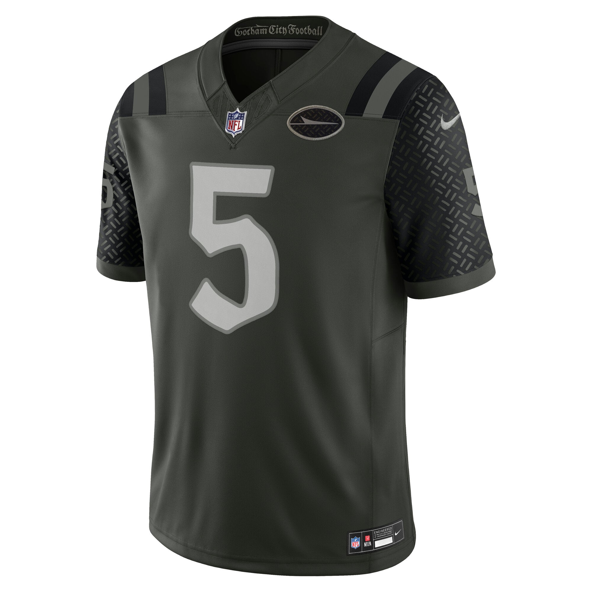 Garrett Wilson New York Jets 2025 Rivalries Collection Stitched Limited Jersey - Gotham Green - Image 3