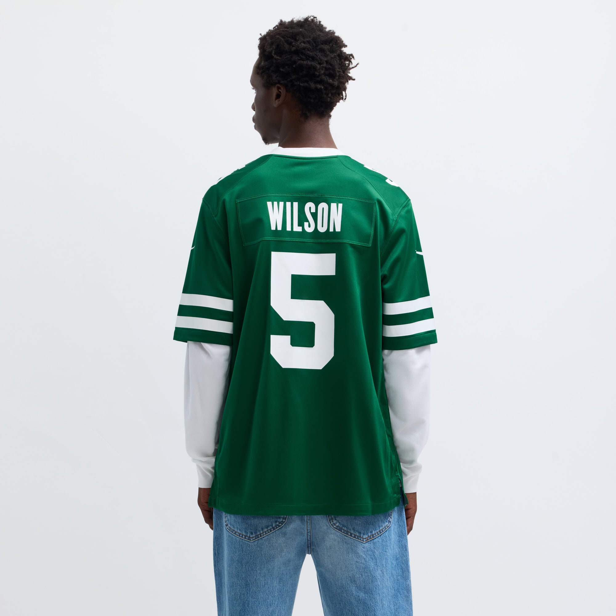 Garrett Wilson New York Jets Alternate Game Jersey - Legacy Black - Green - Image 6