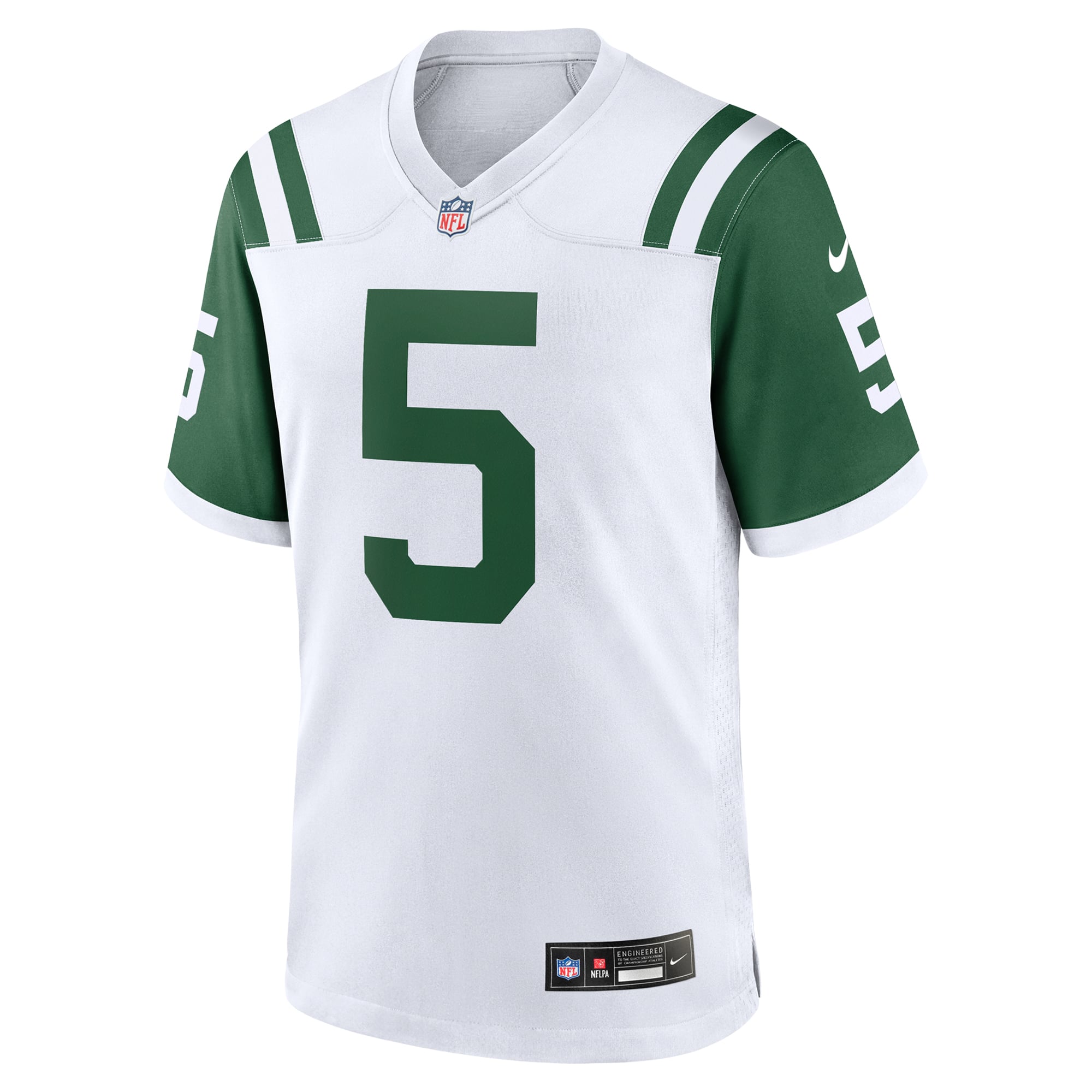 Garrett Wilson New York Jets Classic Alternate Game Jersey - White - Image 3