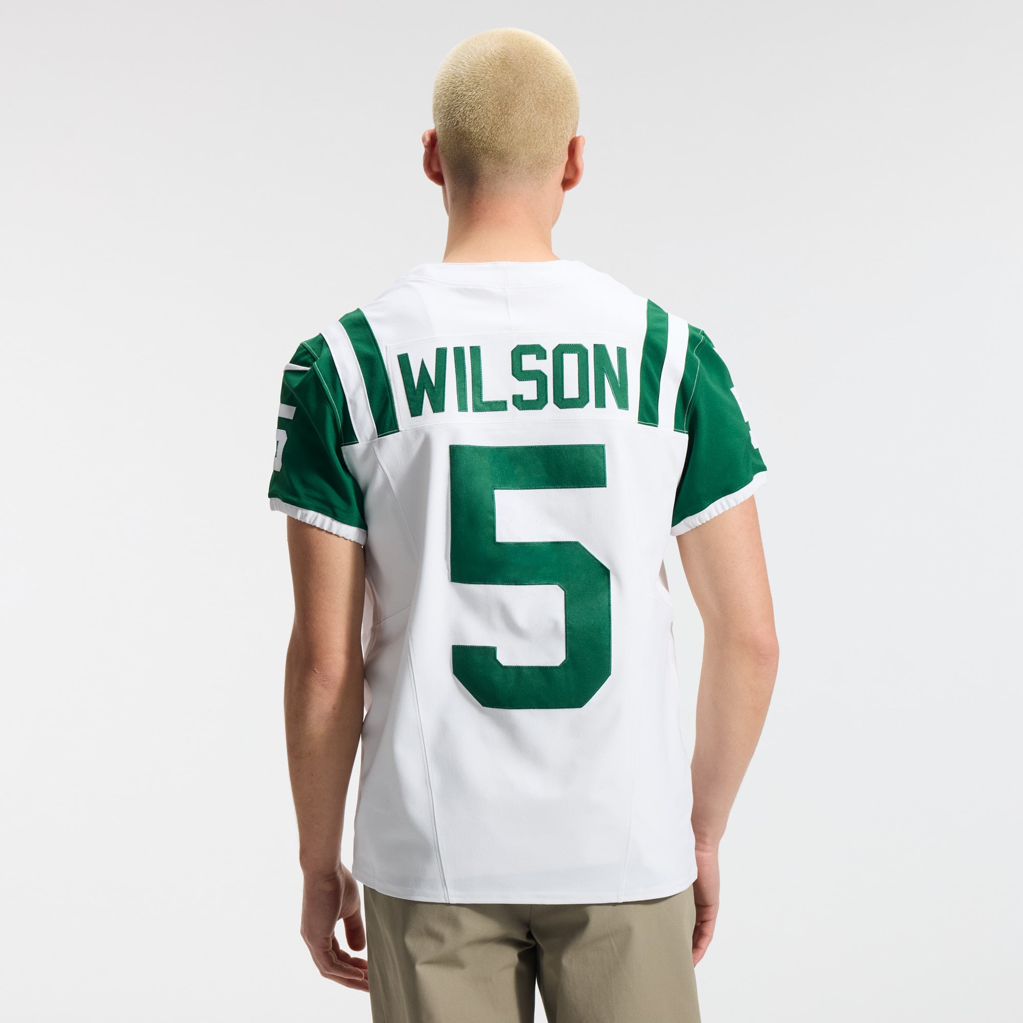 Garrett Wilson New York Jets Classic Alternate Vapor F.U.S.E. Elite Jersey - White - Image 4