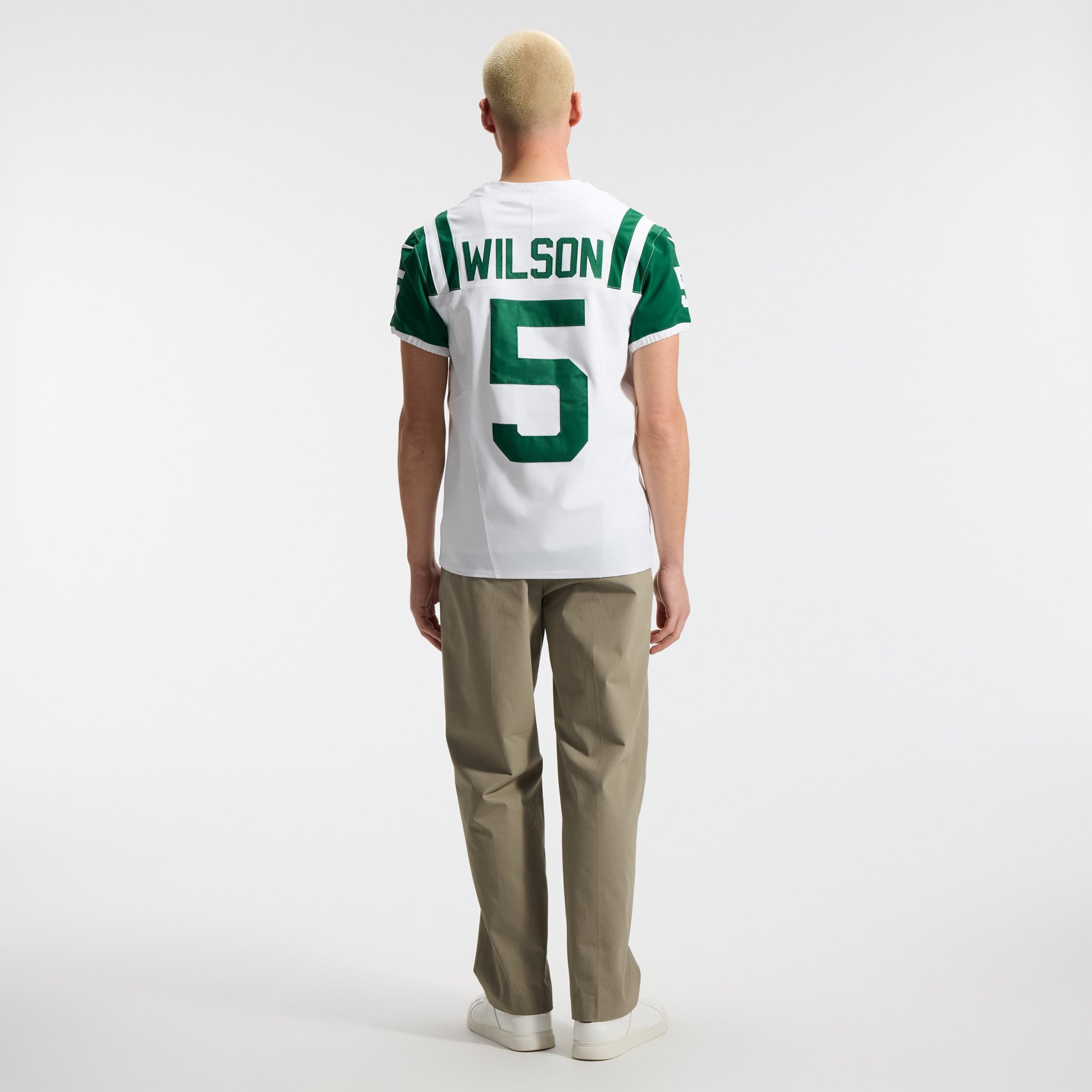 Garrett Wilson New York Jets Classic Alternate Vapor F.U.S.E. Elite Jersey - White - Image 6