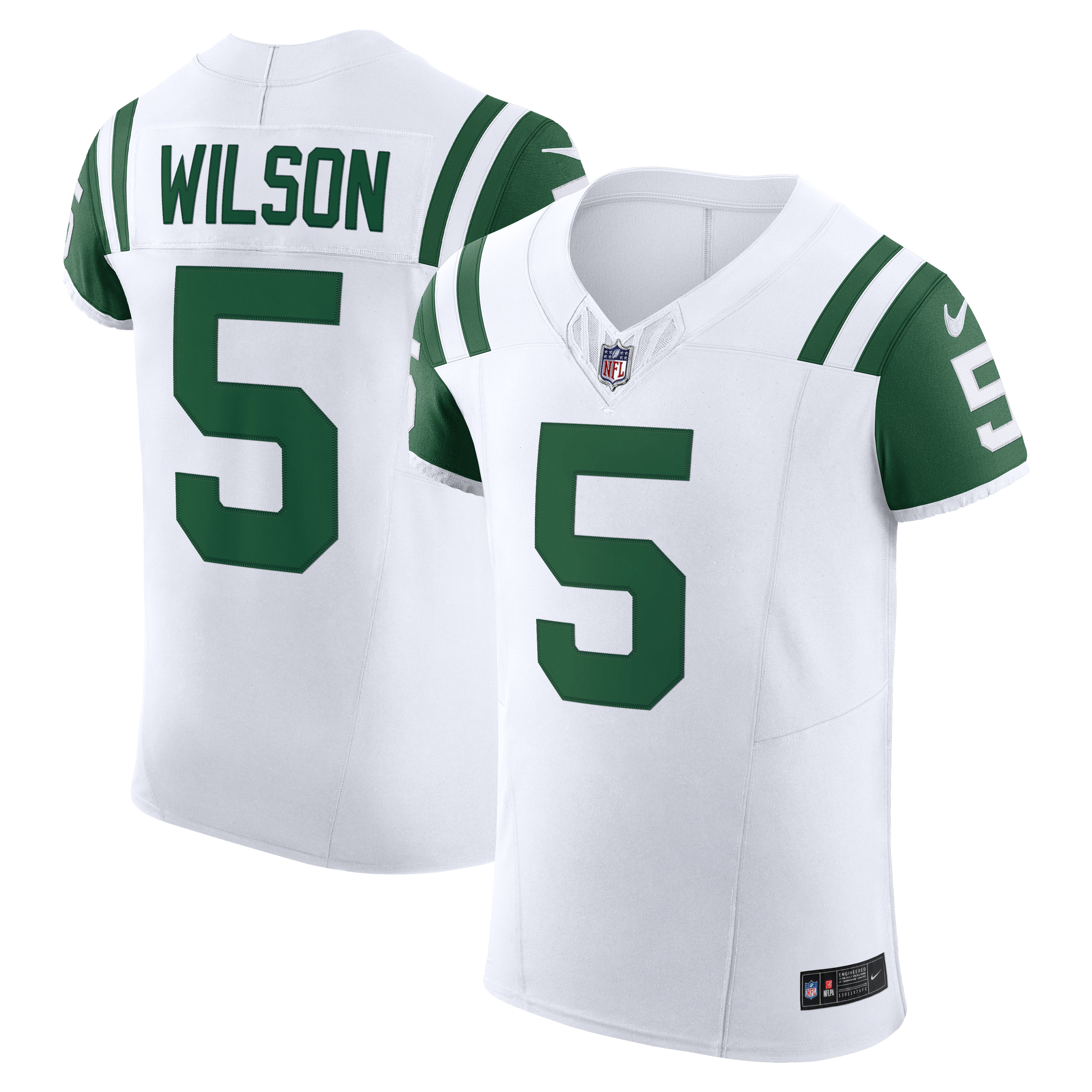 Garrett Wilson New York Jets Classic Alternate Vapor F.U.S.E. Elite Jersey - White