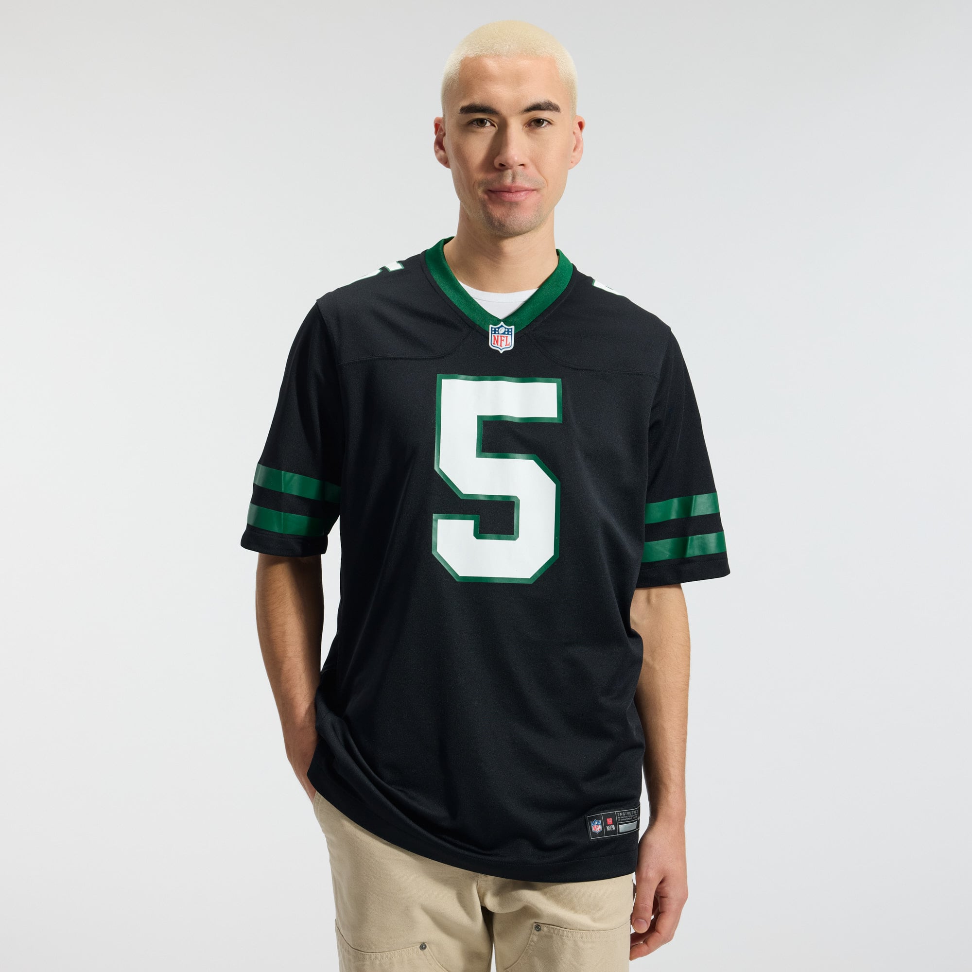 Garrett Wilson New York Jets Game Jersey - Legacy Green - Black - Image 4