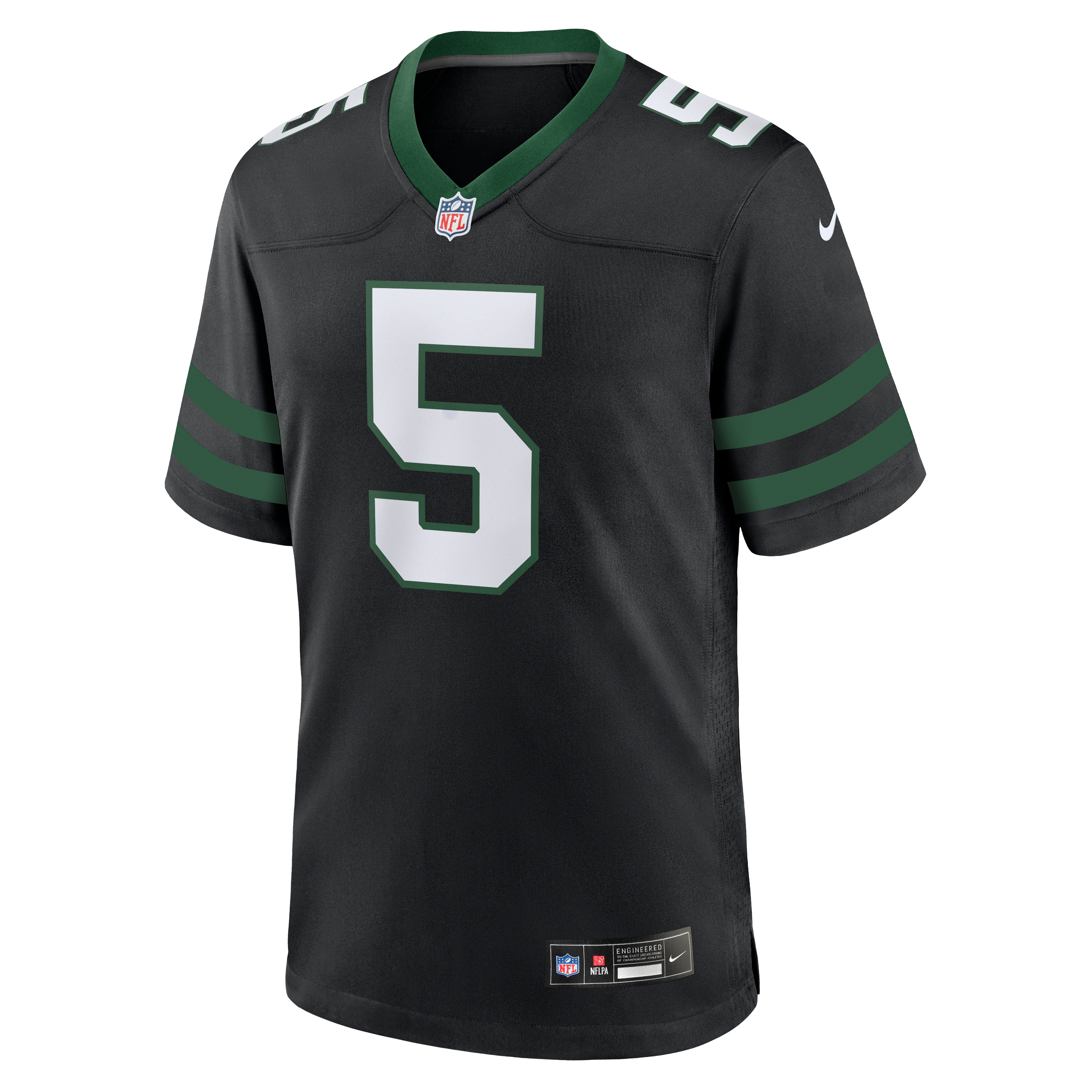 Garrett Wilson New York Jets Game Jersey - Legacy Green - Black - Image 8