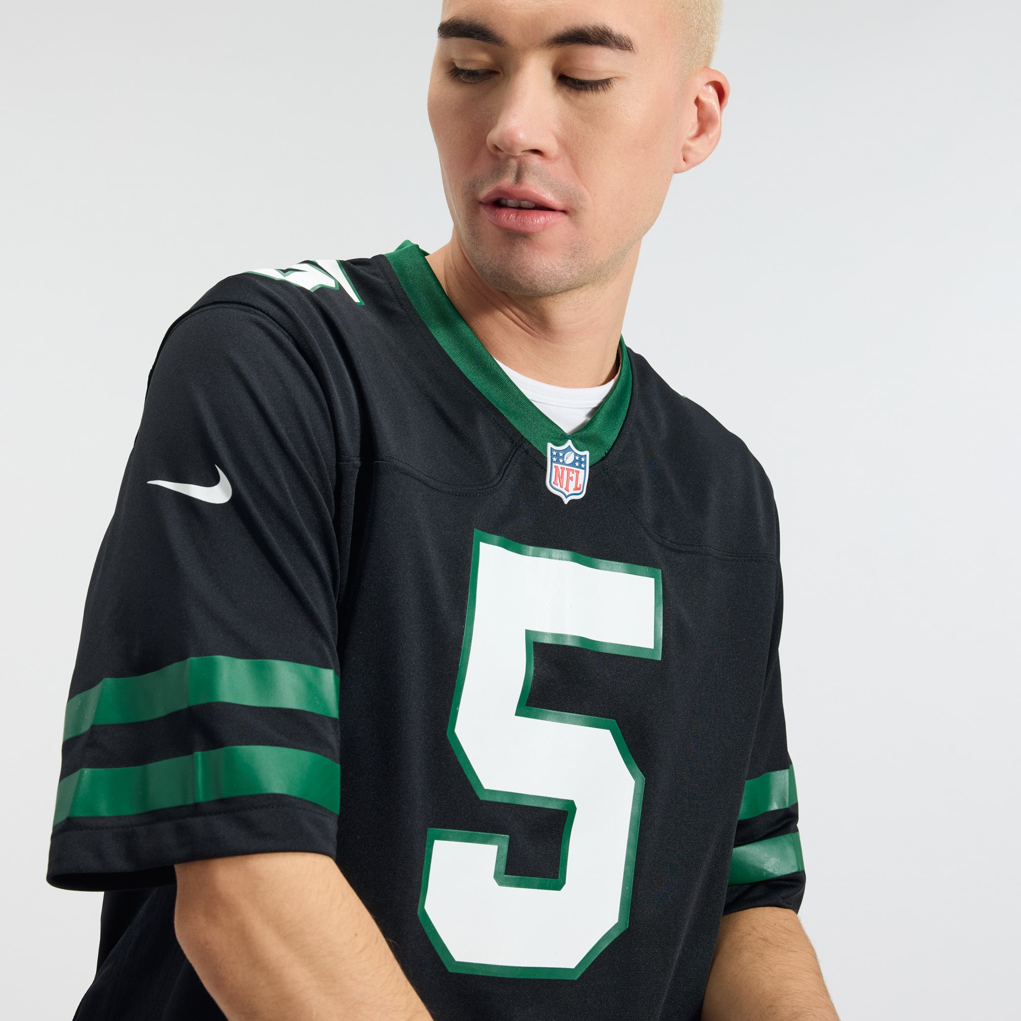 Garrett Wilson New York Jets Game Jersey - Legacy Green - Black - Image 12