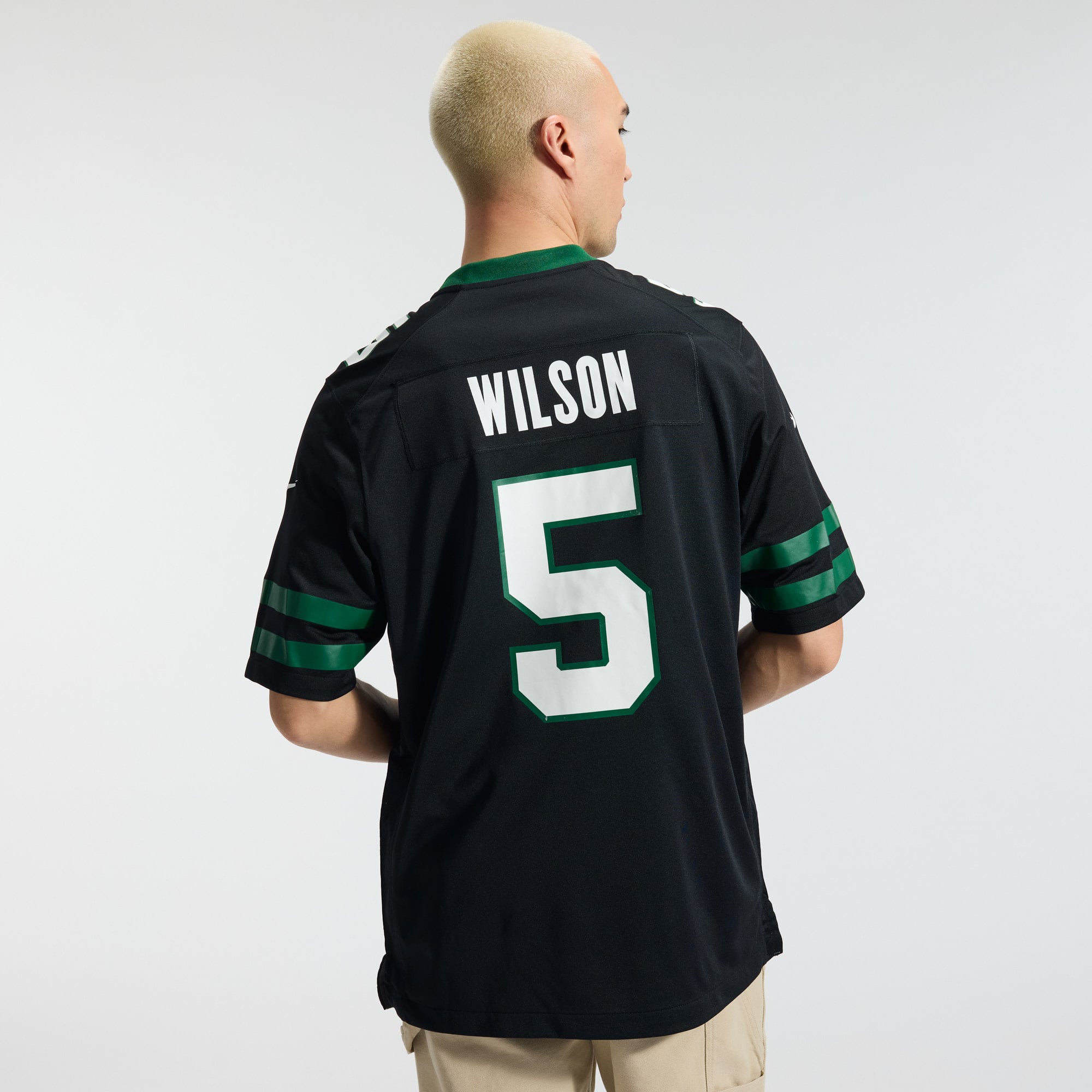 Garrett Wilson New York Jets Game Jersey - Legacy Green - Black - Image 5