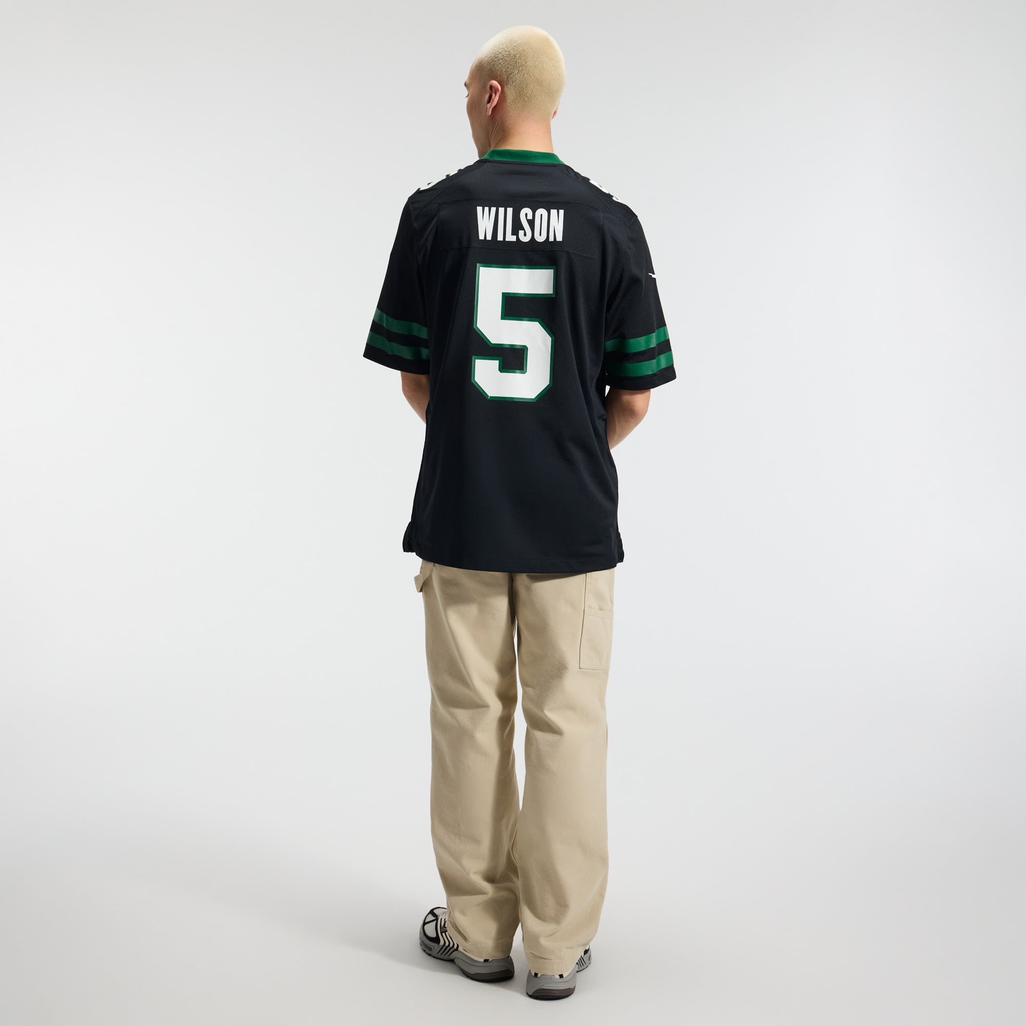 Garrett Wilson New York Jets Game Jersey - Legacy Green - Black - Image 7