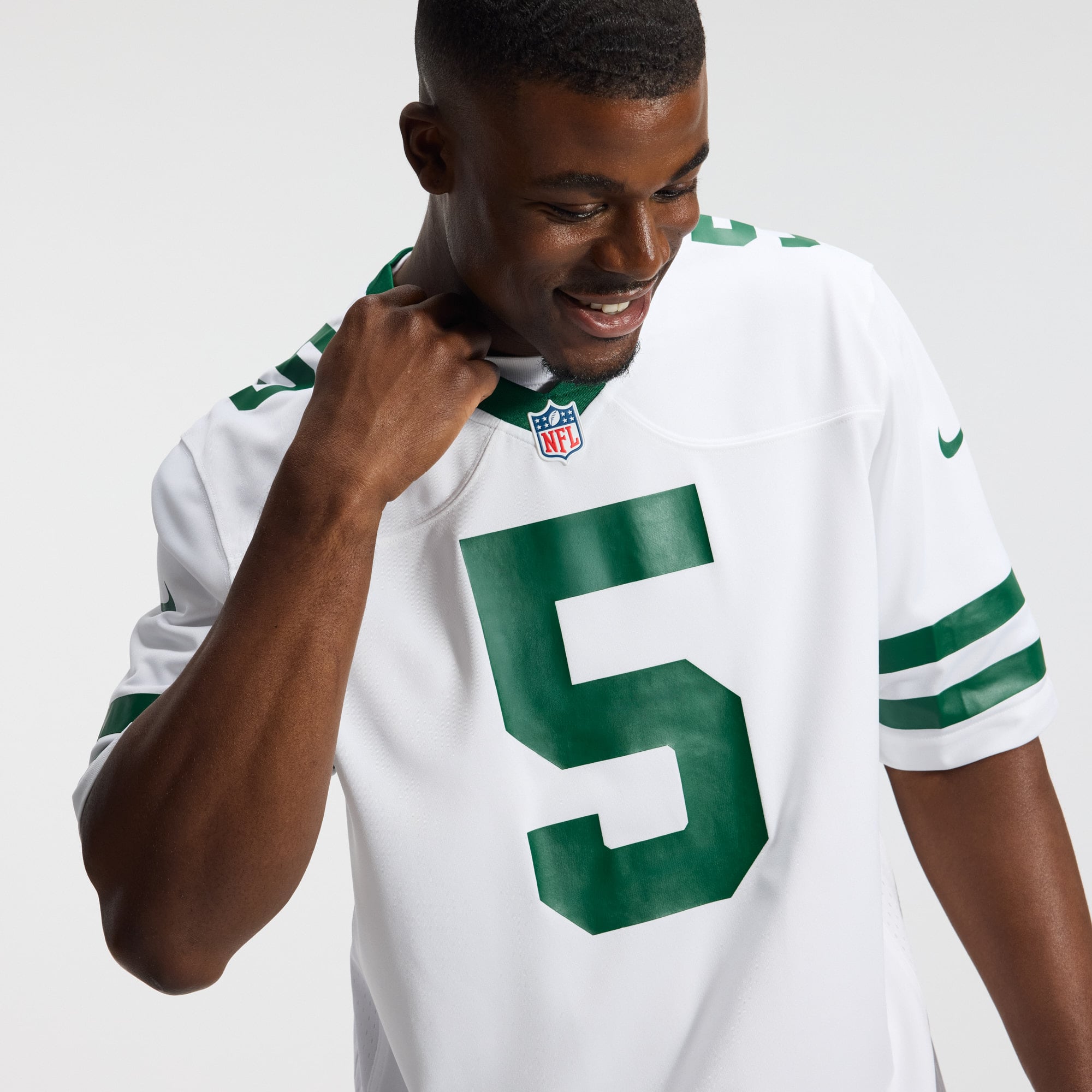 Garrett Wilson New York Jets Game Jersey - Legacy Green - White - Image 12