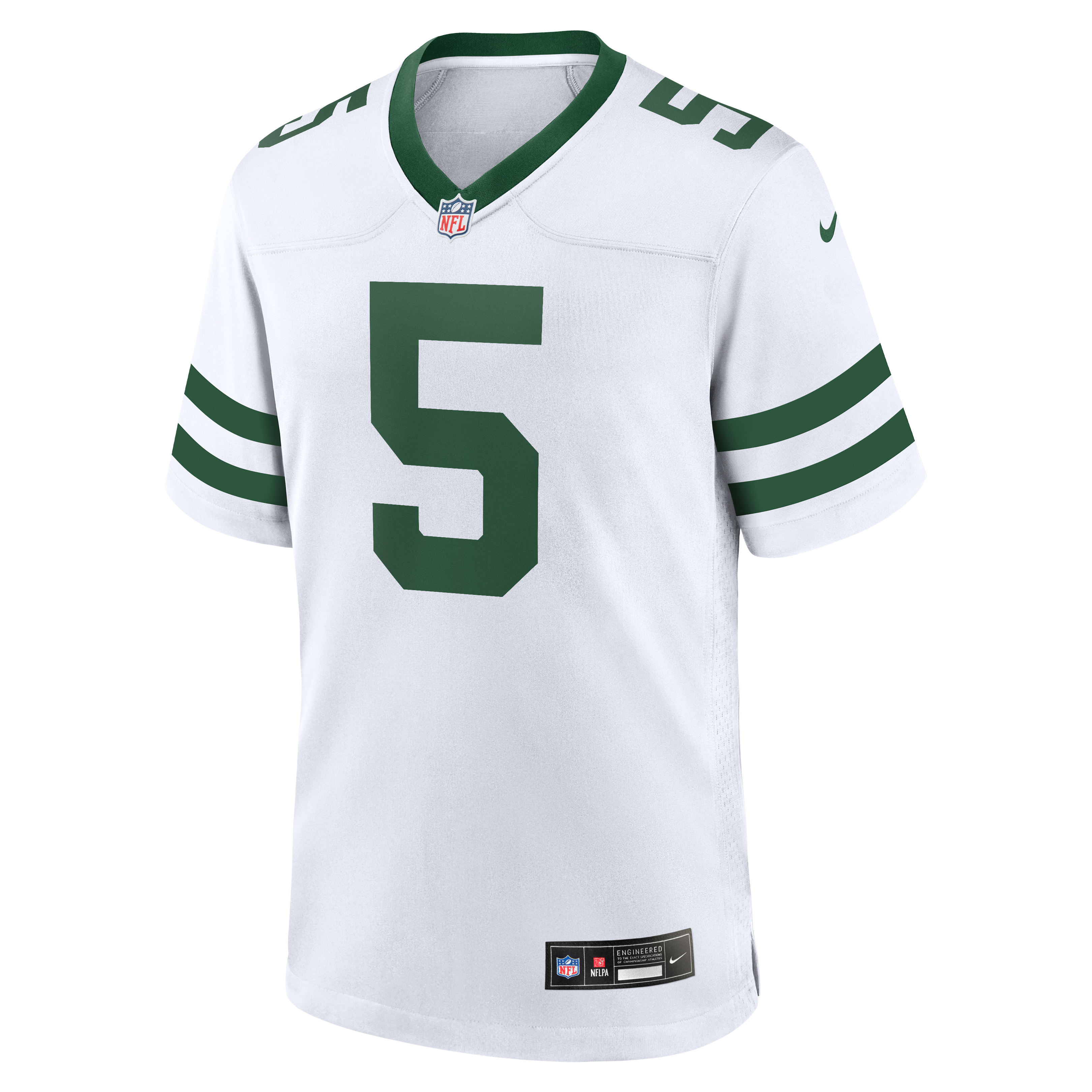Garrett Wilson New York Jets Game Jersey - Legacy Green - White - Image 8