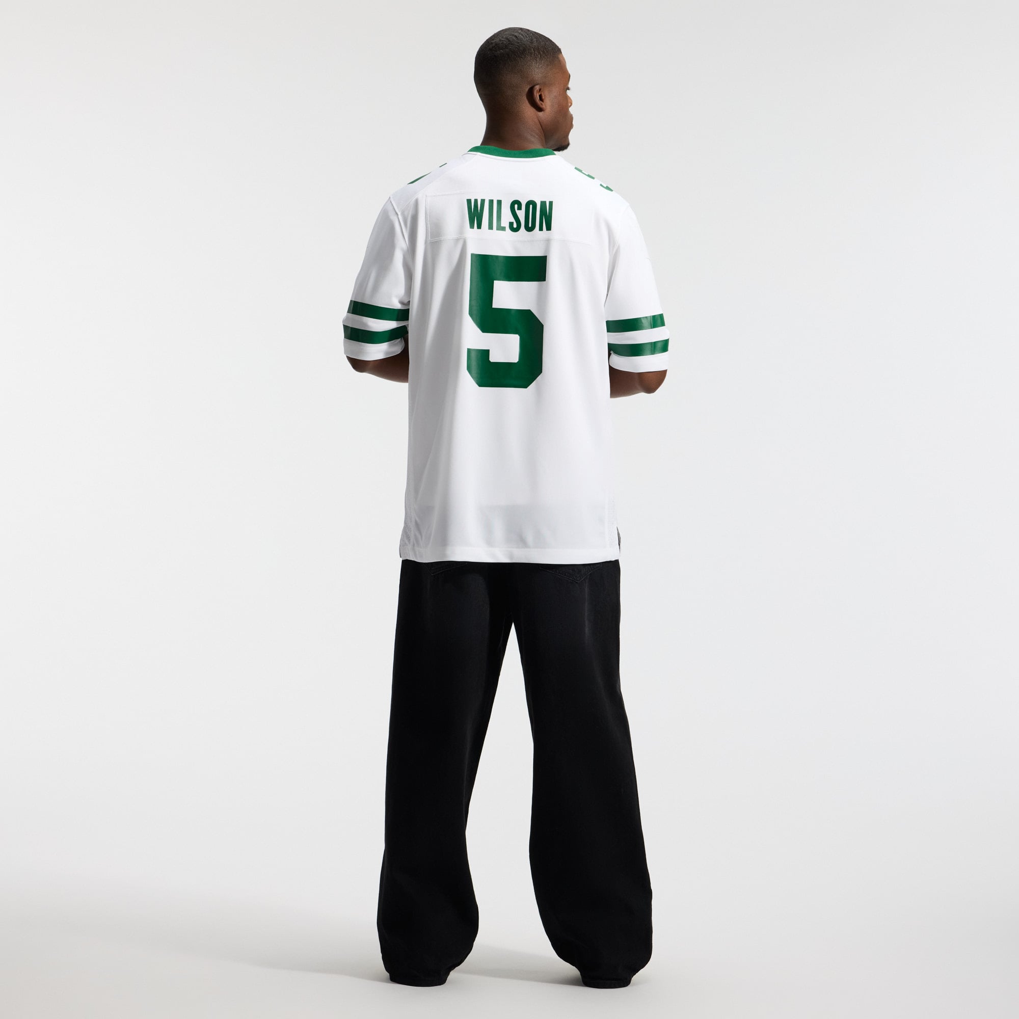Garrett Wilson New York Jets Game Jersey - Legacy Green - White - Image 7