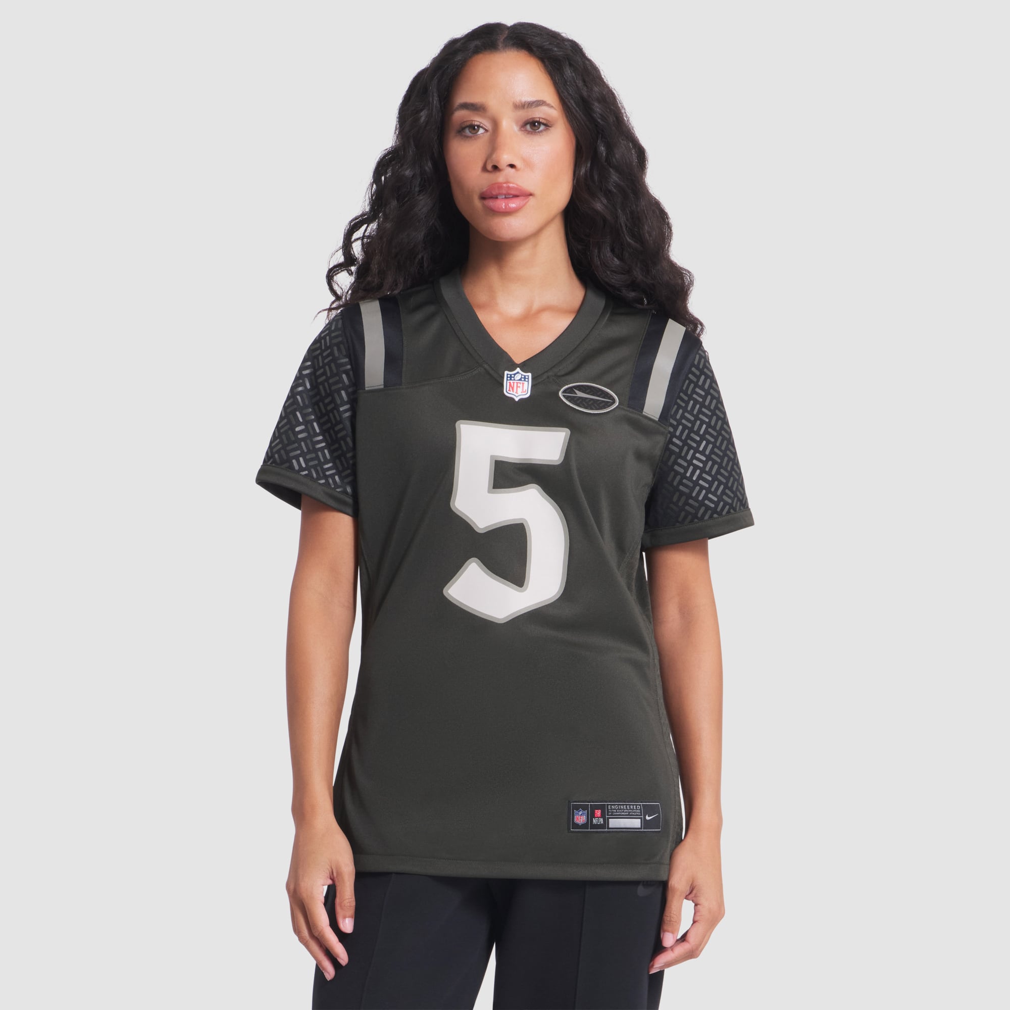 Garrett Wilson New York Jets Women's 2025 Rivalries Collection Game Jersey - Gotham Green - Image 5