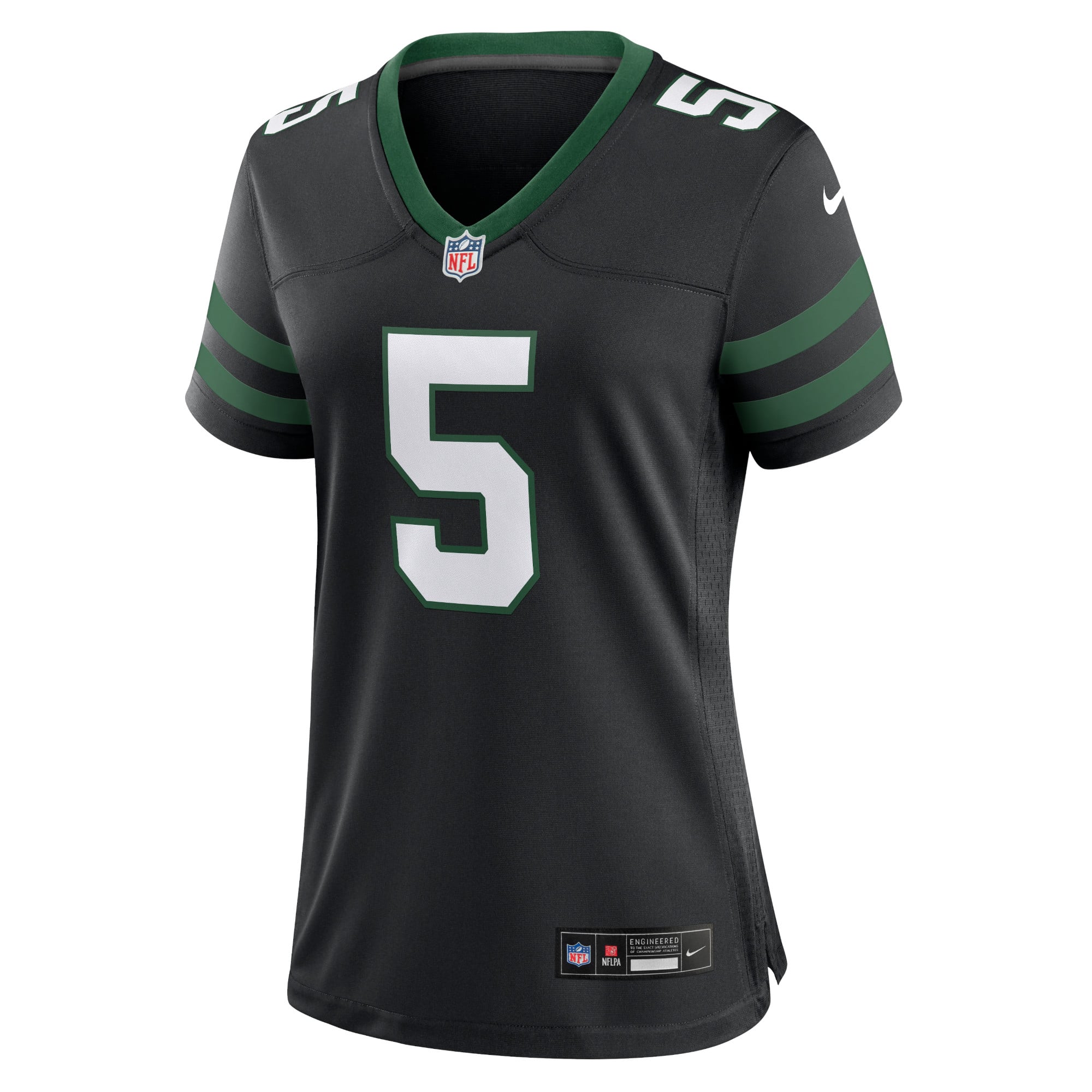 Garrett Wilson New York Jets Women's Alternate Game Jersey - Legacy Black - Black - Image 3