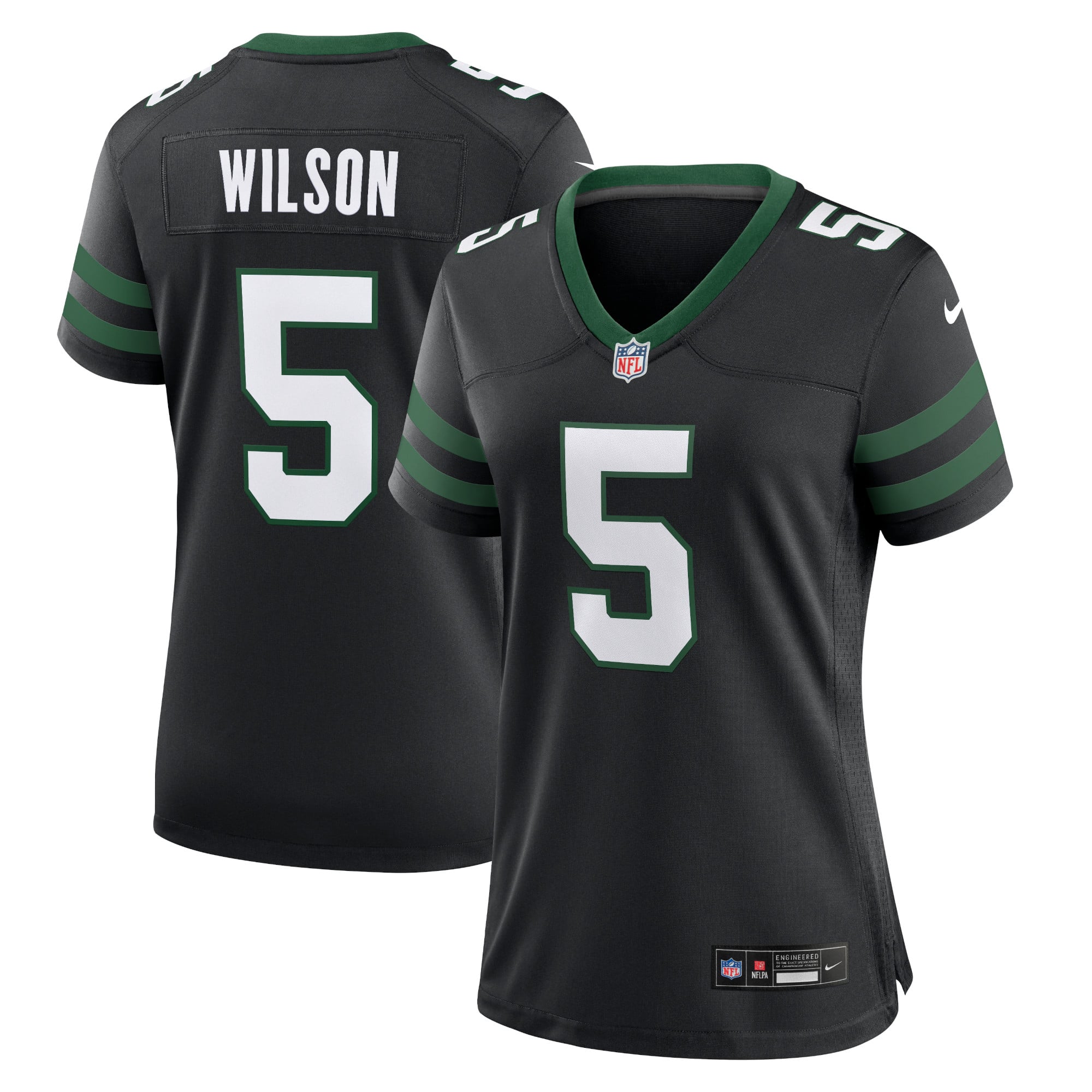 Garrett Wilson New York Jets Women's Alternate Game Jersey - Legacy Black - Black