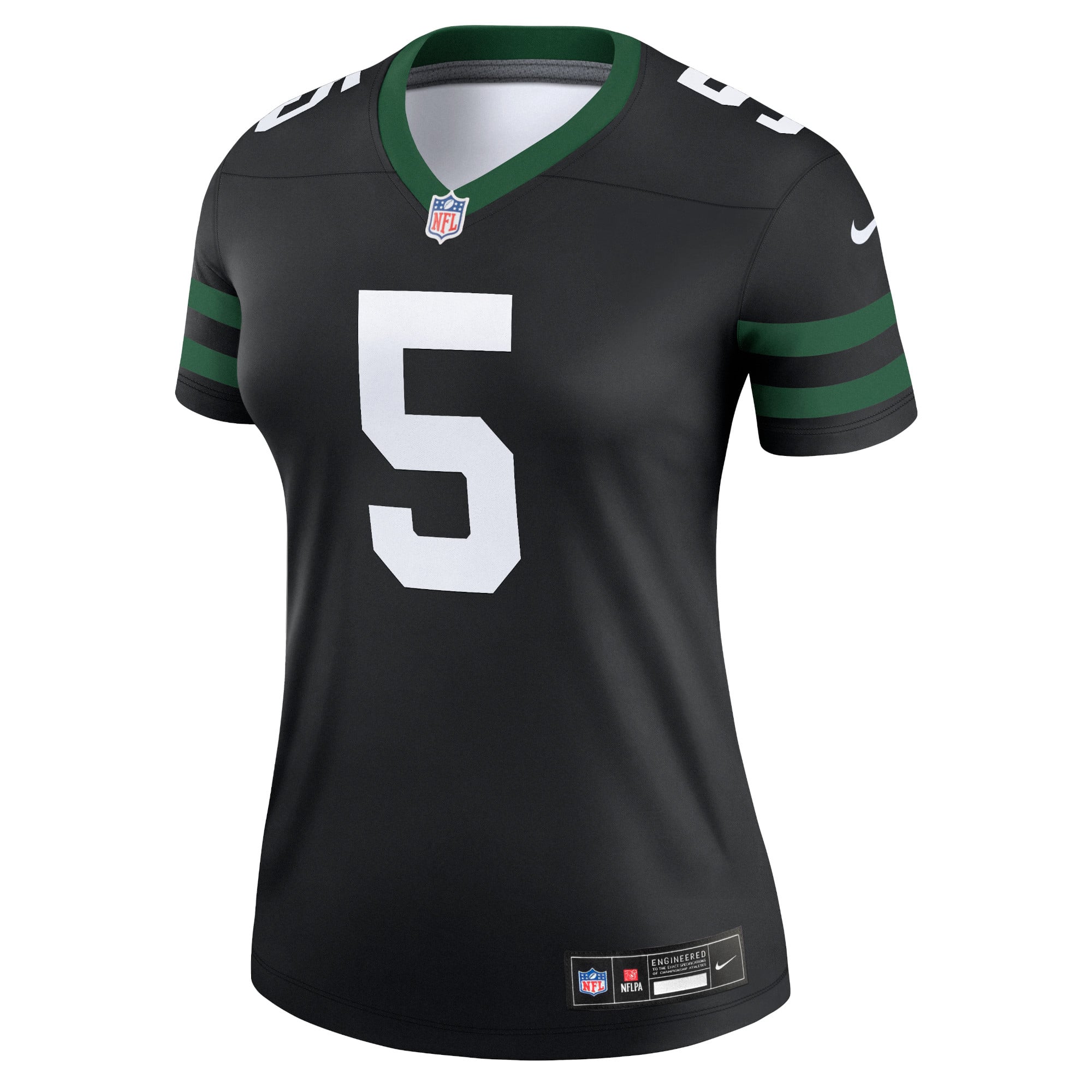 Garrett Wilson New York Jets Women's Alternate Legend Player Performance Top - Classic Alternate White - Black - Image 3