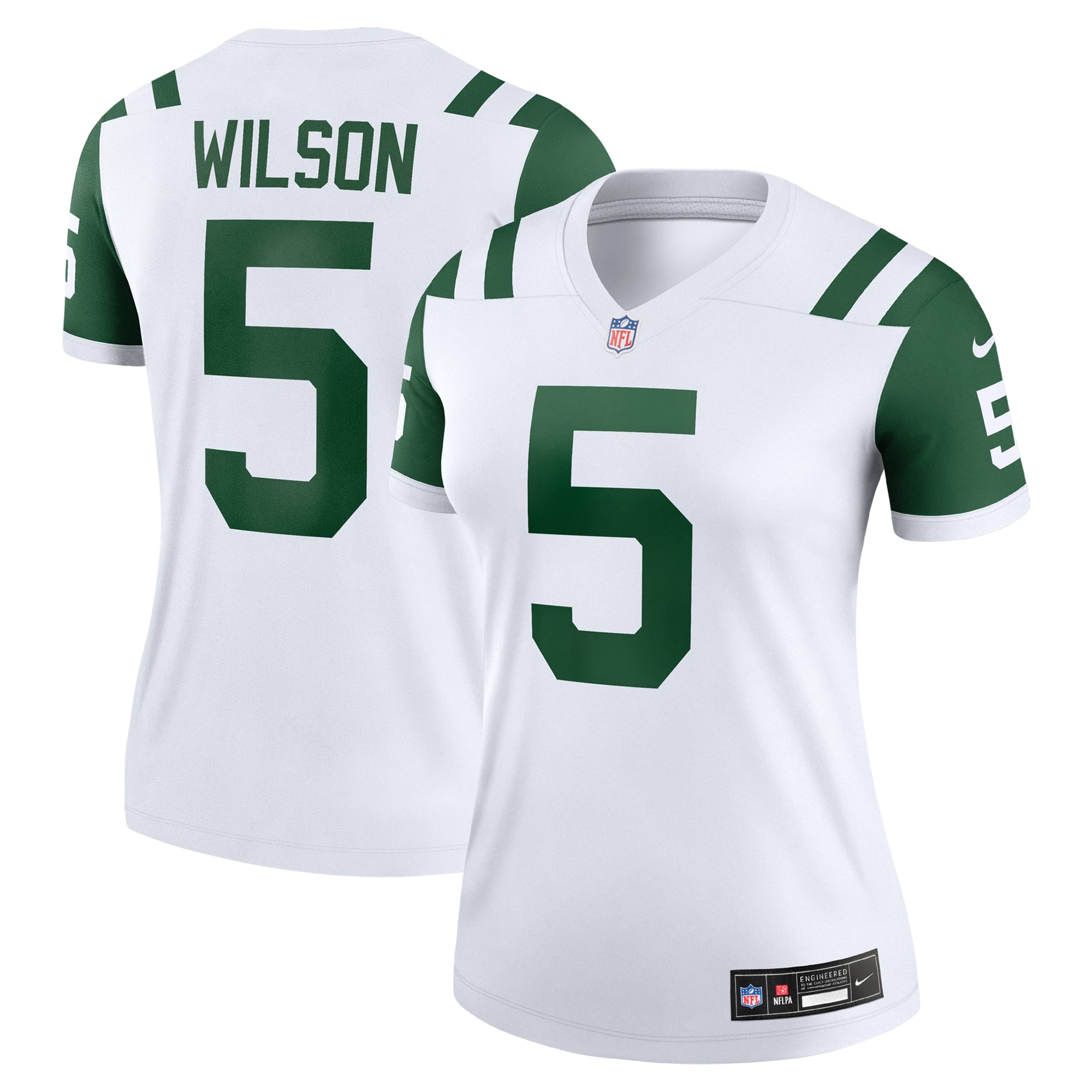 Garrett Wilson New York Jets Women's Legend Player Performance Top - Legacy Green - White - Image 2