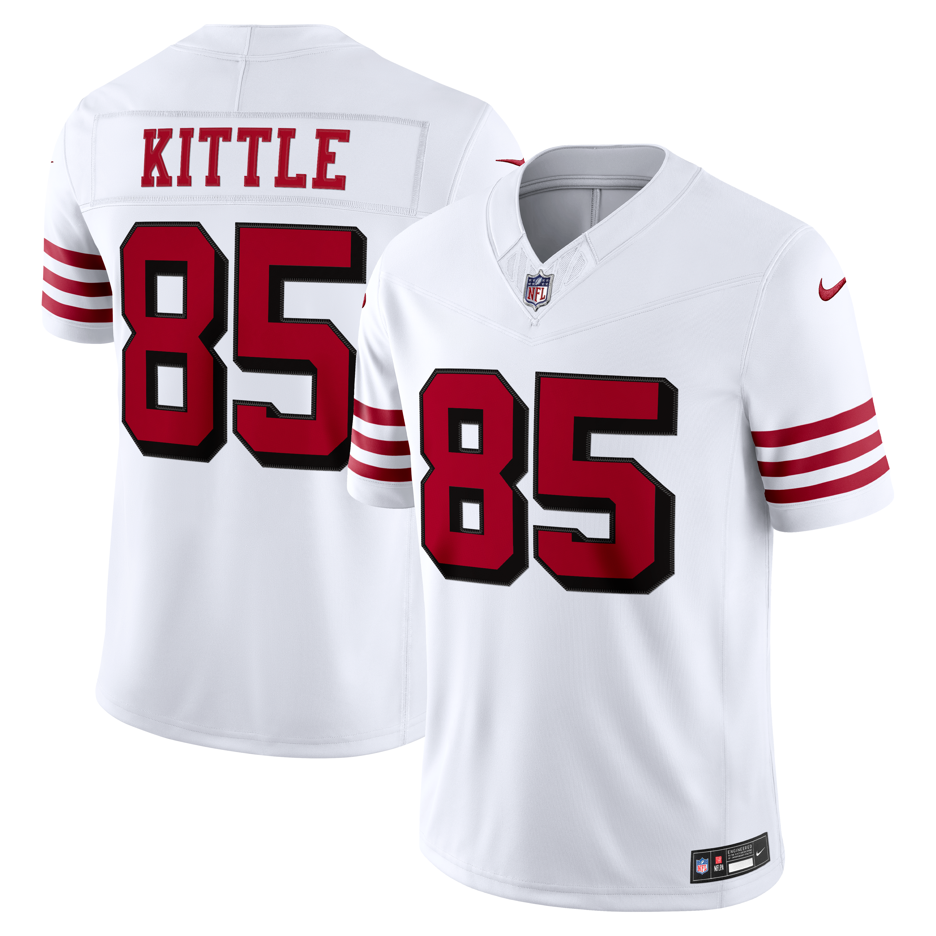 George Kittle San Francisco 49ers Team Vapor F.U.S.E. Stitched Limited Jersey - White